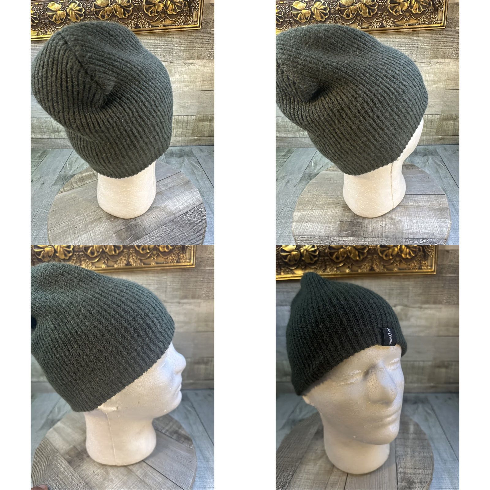Hang Ten VINTAGE Hang Ten Beanie Olive Green Knit Hat Surf Skatewear Winter Mens Size ONE SIZE - 8 Thumbnail