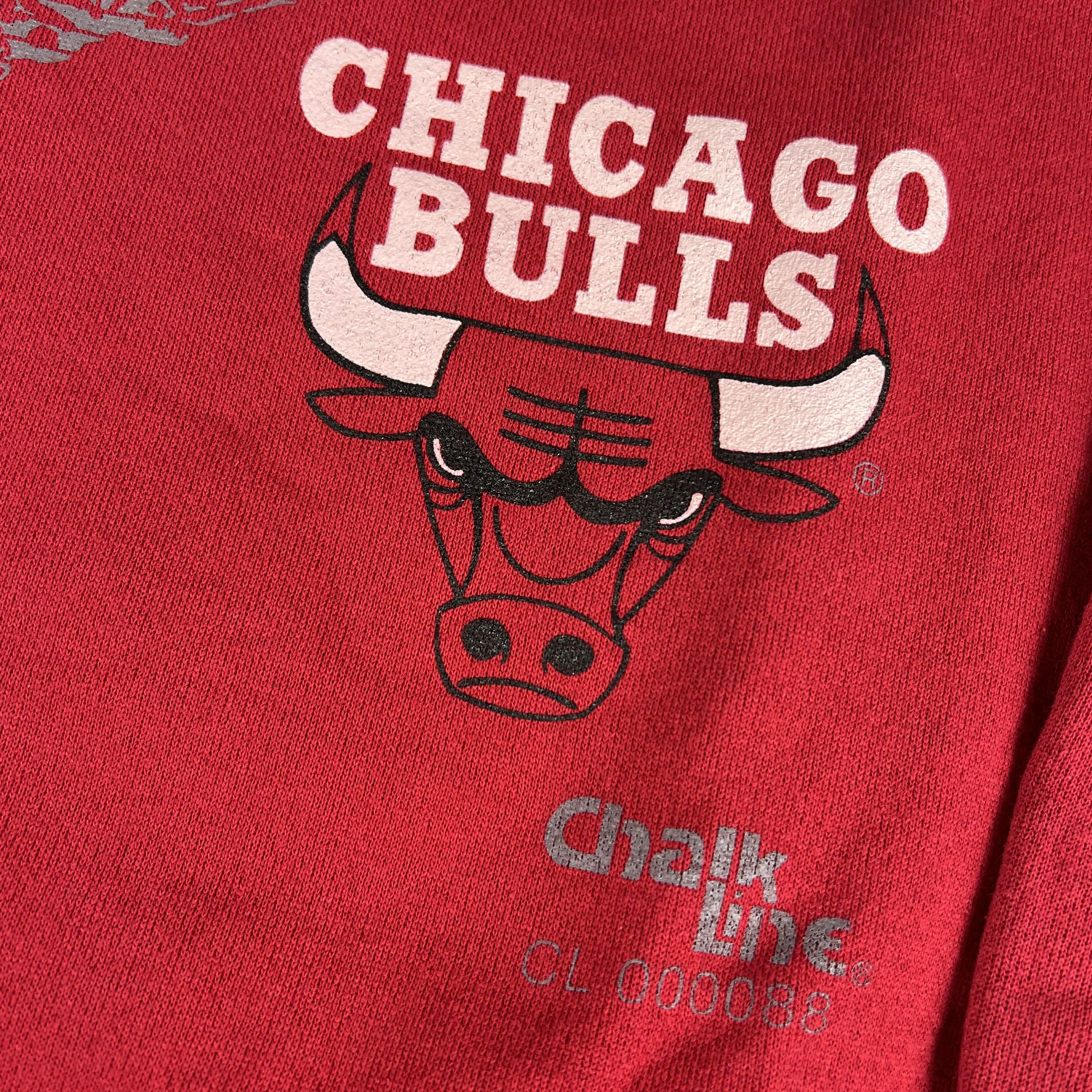 NBA × Tultex × Vintage VTG 90s Chicago Bulls Basketball Sweatshirt Faded Crewneck Size US XL / EU 56 / 4 - 4 Thumbnail