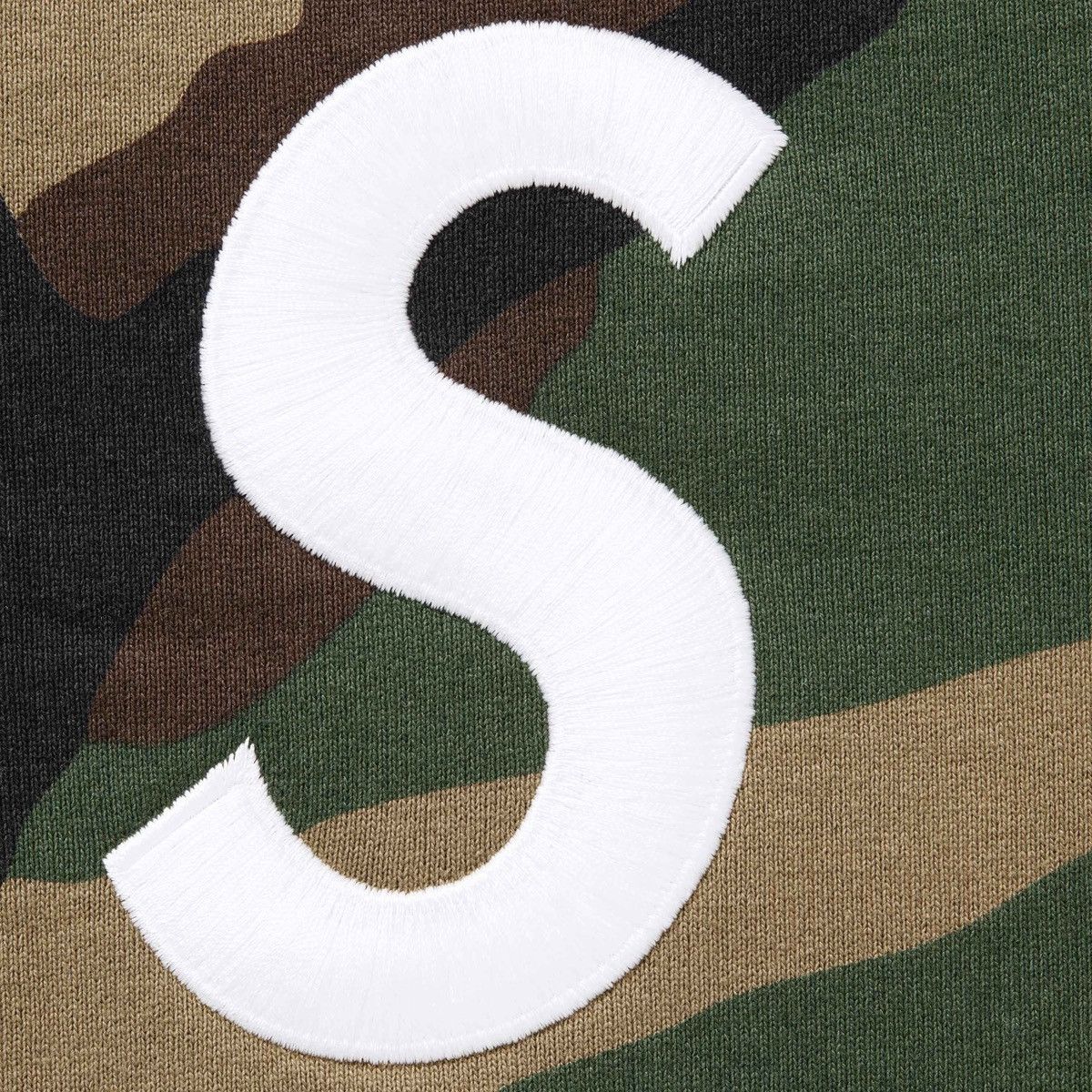 Supreme “S Logo” Zip Up Sweatshirt, Woodland Camo (XL) [F/W 25] Size US XL / EU 56 / 4 - 2 Thumbnail