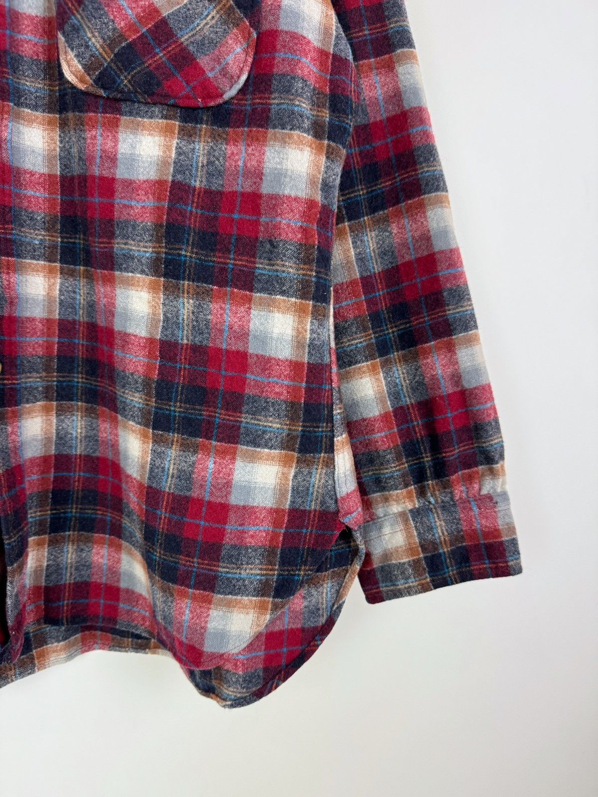 Flannel × Pendleton × Vintage 60-70s Vintage Pendleton Flannel Wool Chest Pocket Shirt Size US L / EU 52-54 / 3 - 5 Thumbnail