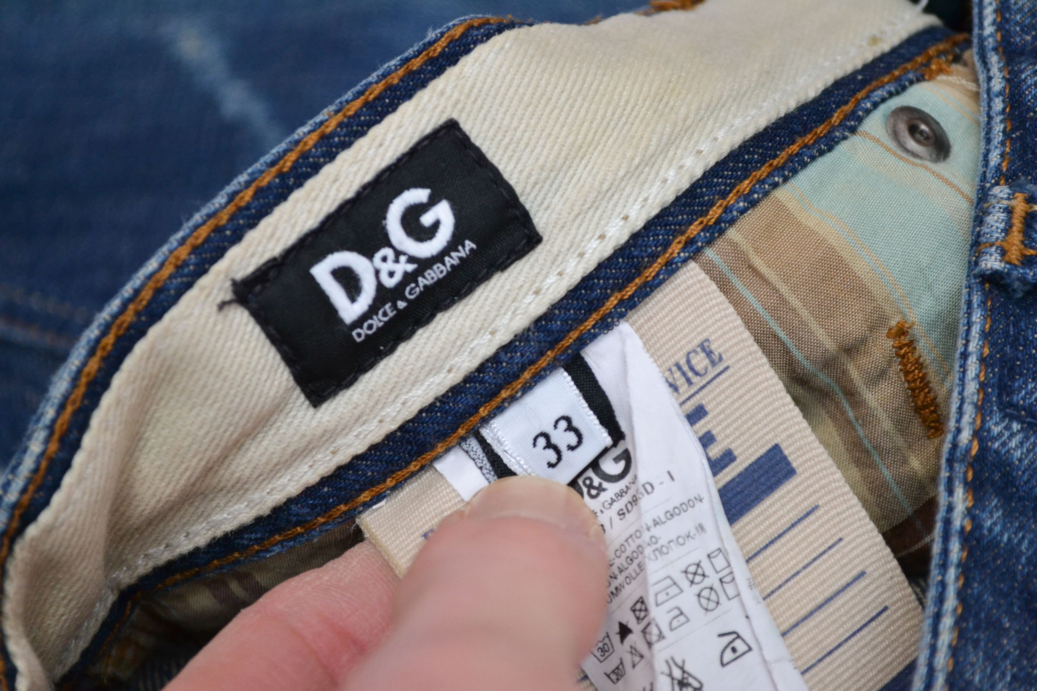 Dolce & Gabbana D&G Dolce&Gabbana Designer Men’s Blue Jeans Denim Pants Size US 33 - 4 Thumbnail