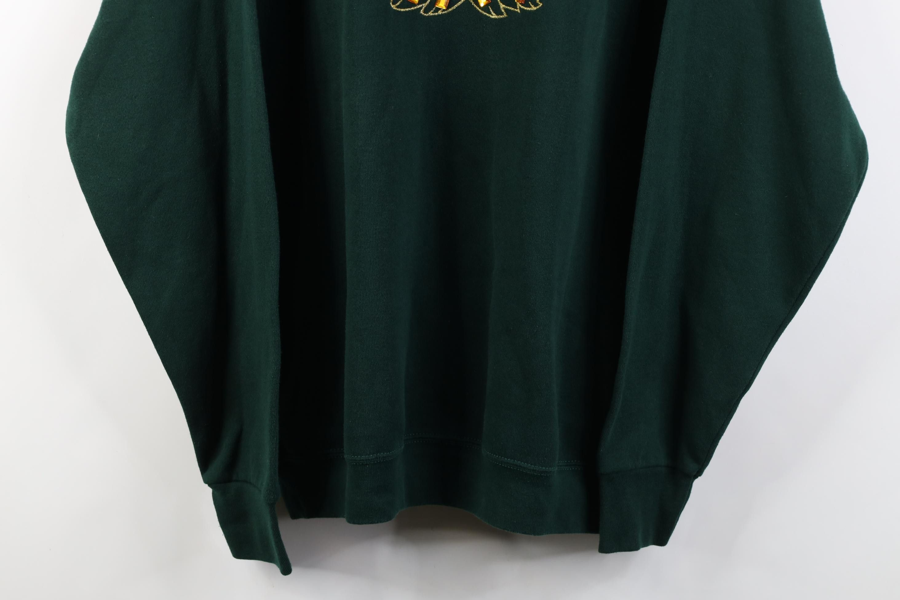 Vintage Vintage 90s Christmas Tree Rhinestone Jeweled Sweatshirt Size XL / US 12-14 / IT 48-50 - 3 Thumbnail