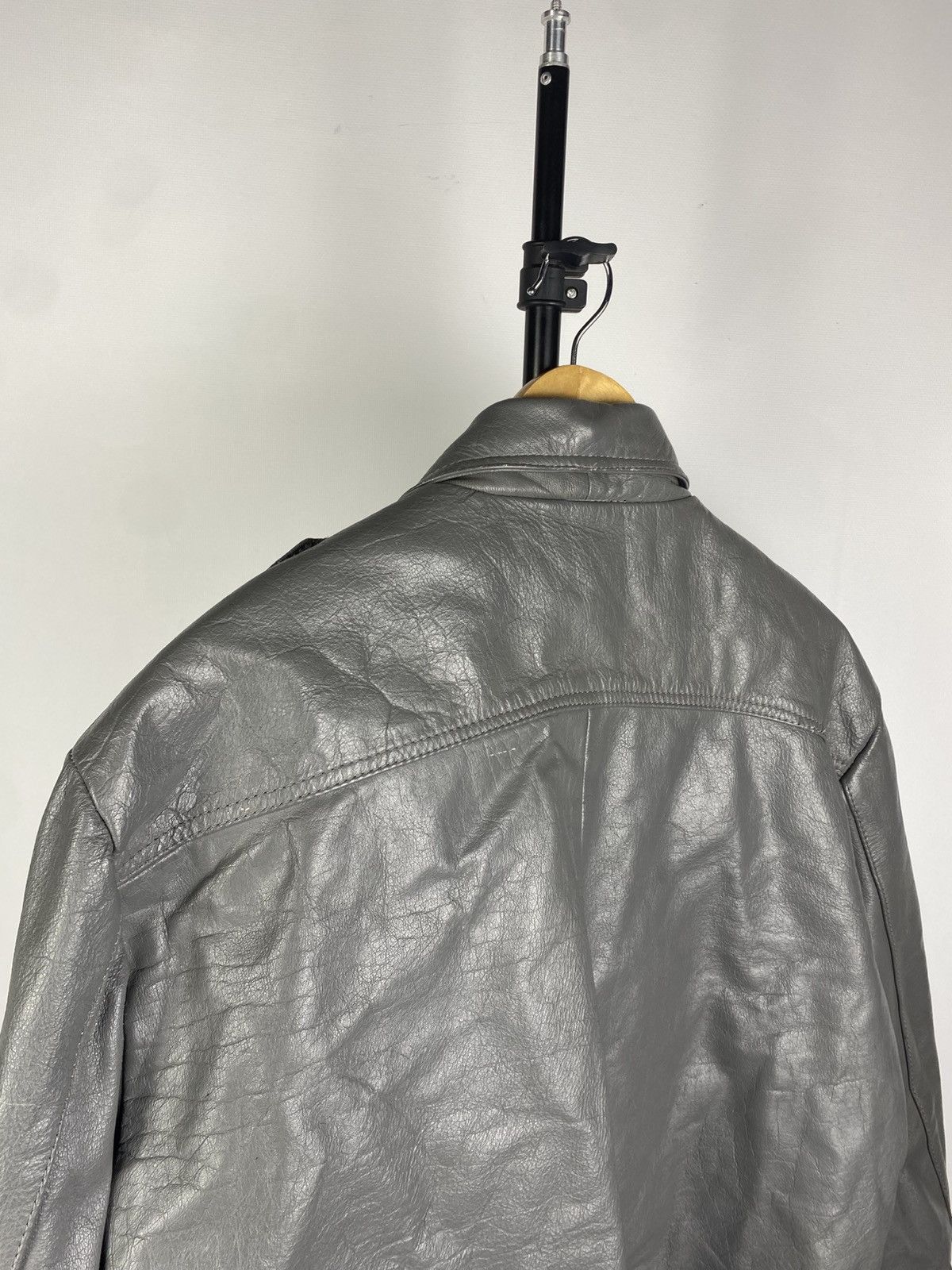 Leather × Vintage Vintage Genuine Leather MOTO Bomber Jacket Rock Punk Size US M / EU 48-50 / 2 - 10 Thumbnail