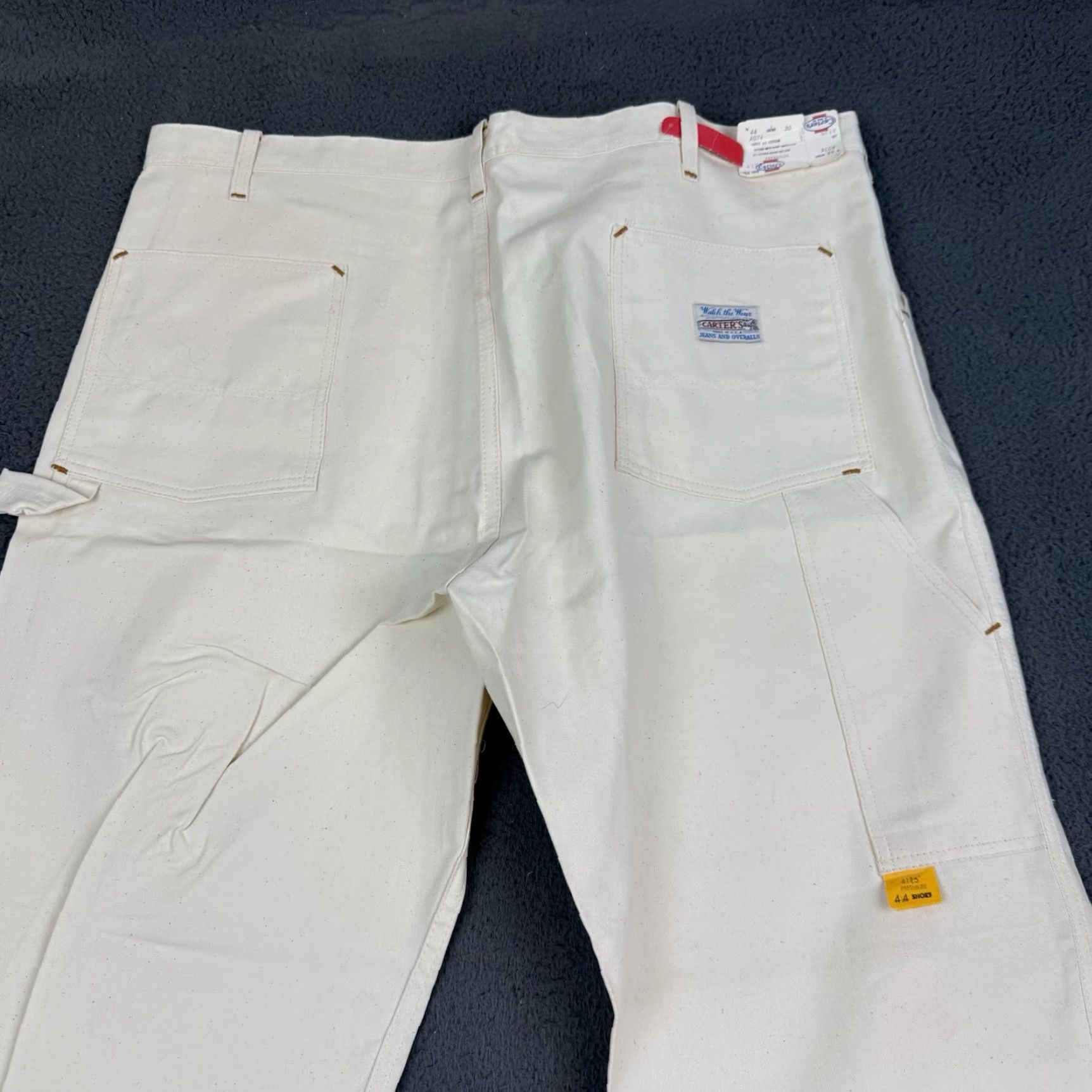 Vintage VINTAGE Carters Cargo Pants Mens 44x30 Beige Watch The Wear Deadstock Carpenter Work Pants Men's 44x30 Beige Carters Cargo Pants Mens Size US 44 / EU 60 - 4 Thumbnail