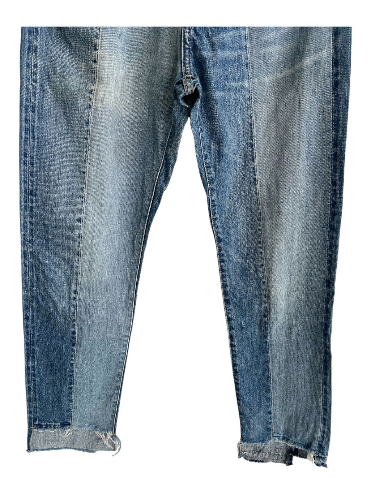 KMRii Beautiful Boro Patchwork Y2K GOA Nimes Selvaged Jeans Denim Size US 27 - 6 Thumbnail