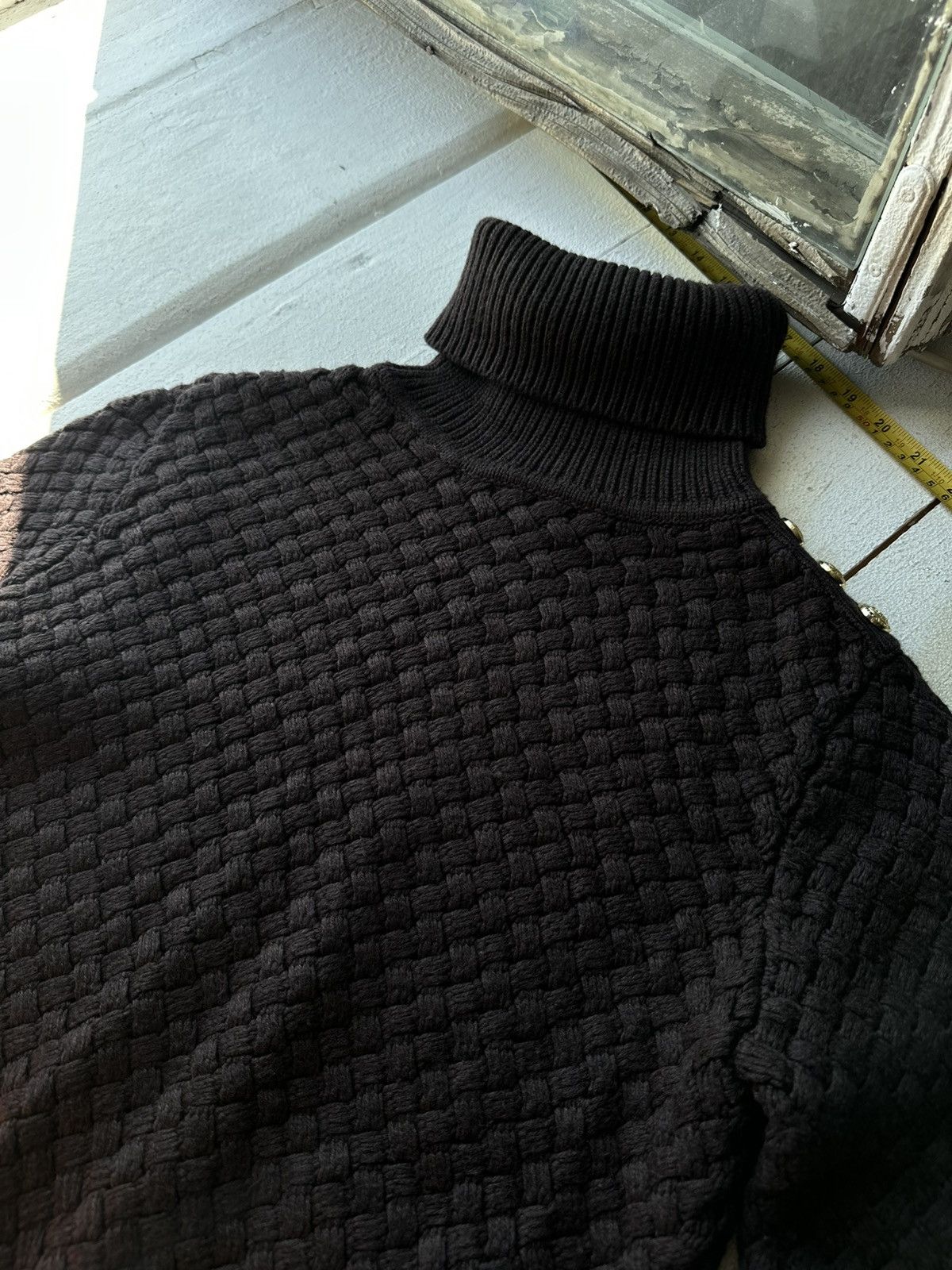 Other LUXURY HOLLAND COOPER 🚨 DARK BROWN BIG KNIT SWEATER Size XS / US 0-2 / IT 36-38 - 4 Thumbnail