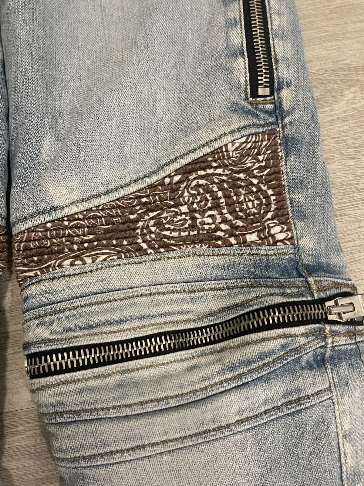 Amiri AMIRI MX2 Bandana Zip Knee Jeans Size US 34 / EU 50 - 4 Thumbnail