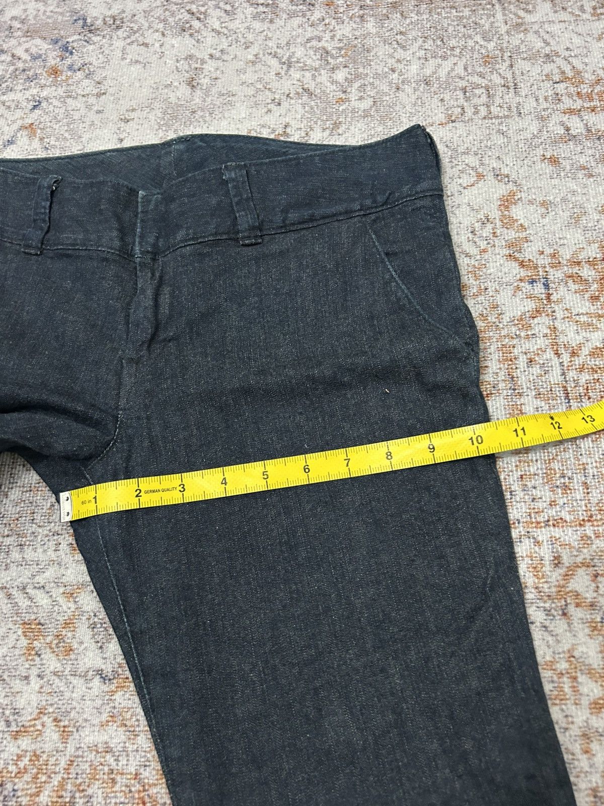 45rpm × Blue Blue Japan × Japanese Brand 45Rpm Japan Denim Crooped Pants Size US 31 - 14 Thumbnail