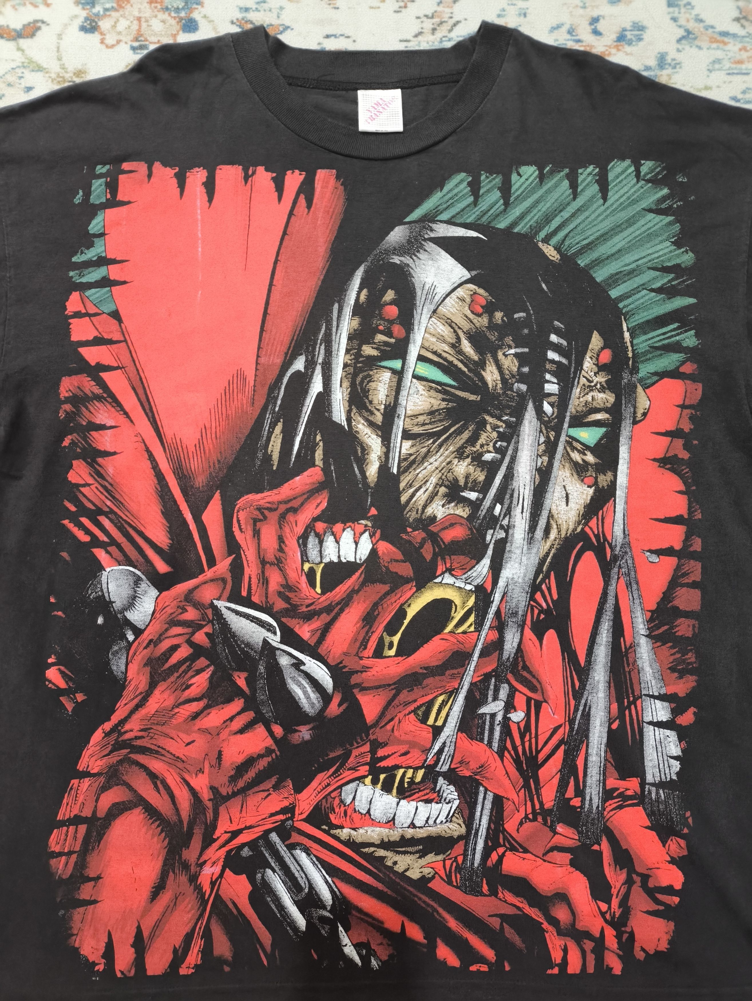 Vintage SPAWN Big Print AOP Shirt Size US XL / EU 56 / 4 - 2 Thumbnail