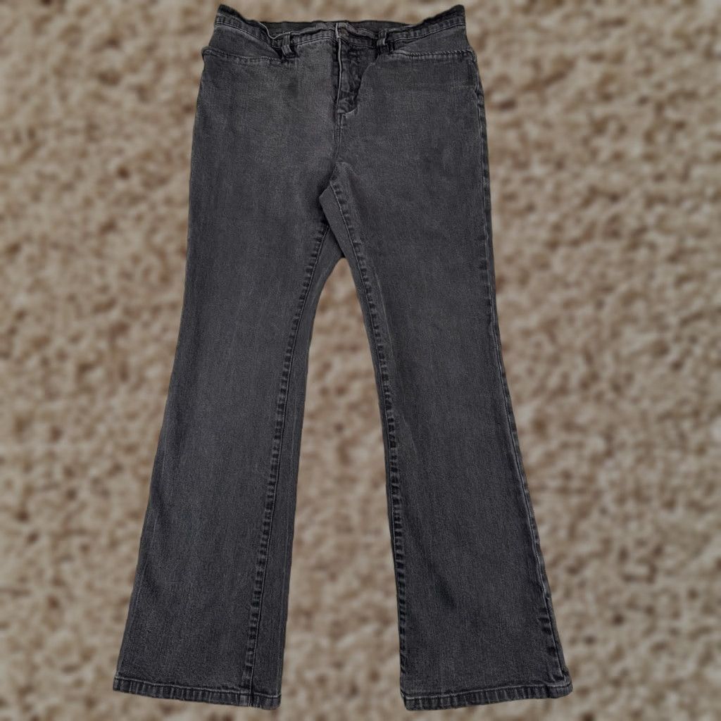 Chaps Vintage Chaps Womens Jeans Bootcut Mid Rise Cotton Blend 12 Black Southwestern Designer 30x30 Size 34" / US 12 / IT 48 - 1 Thumbnail