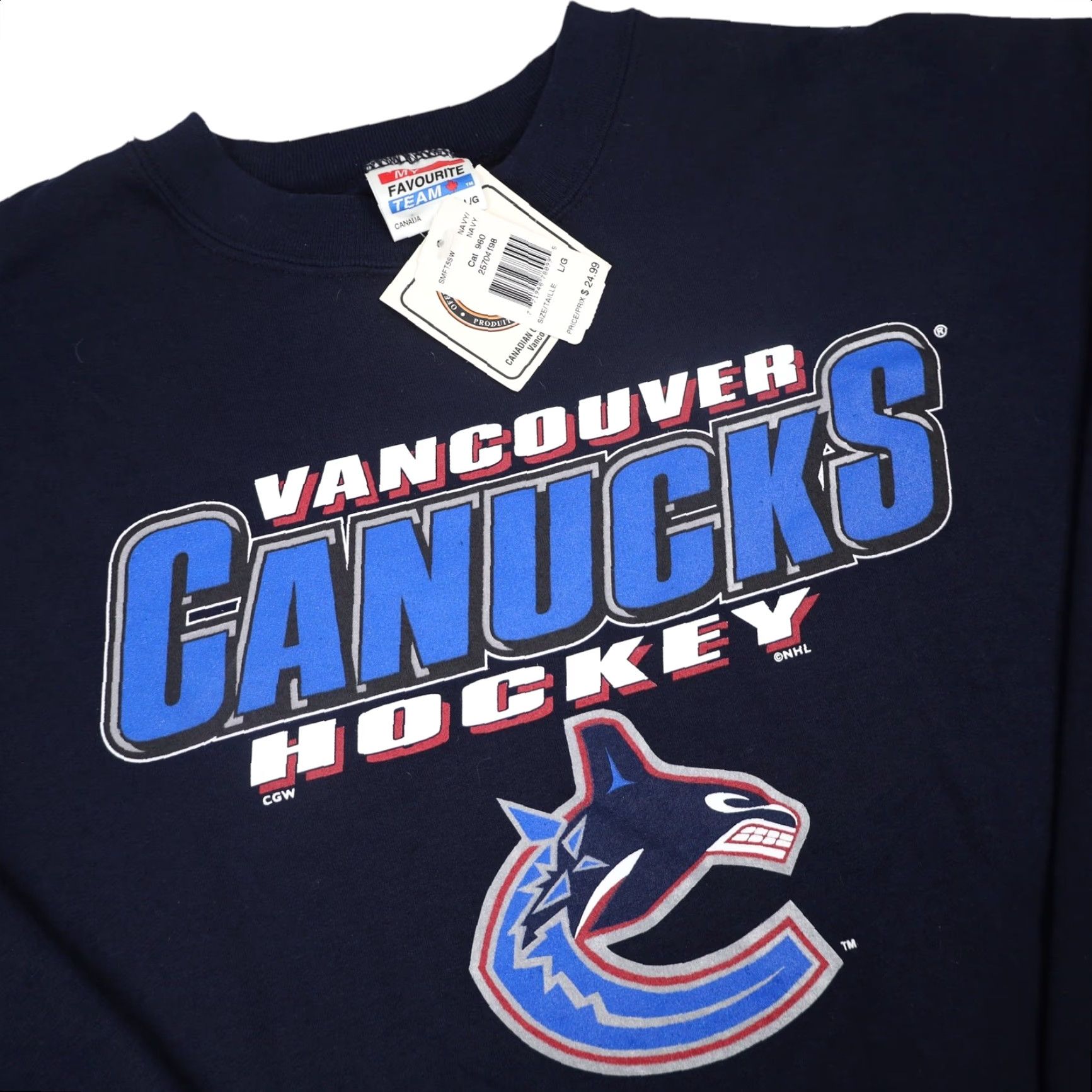 NHL VINTAGE 90s NWT Starter Vancouver Canucks Mens Large Hockey Graphic Sweatshirt Size US L / EU 52-54 / 3 - 4 Thumbnail
