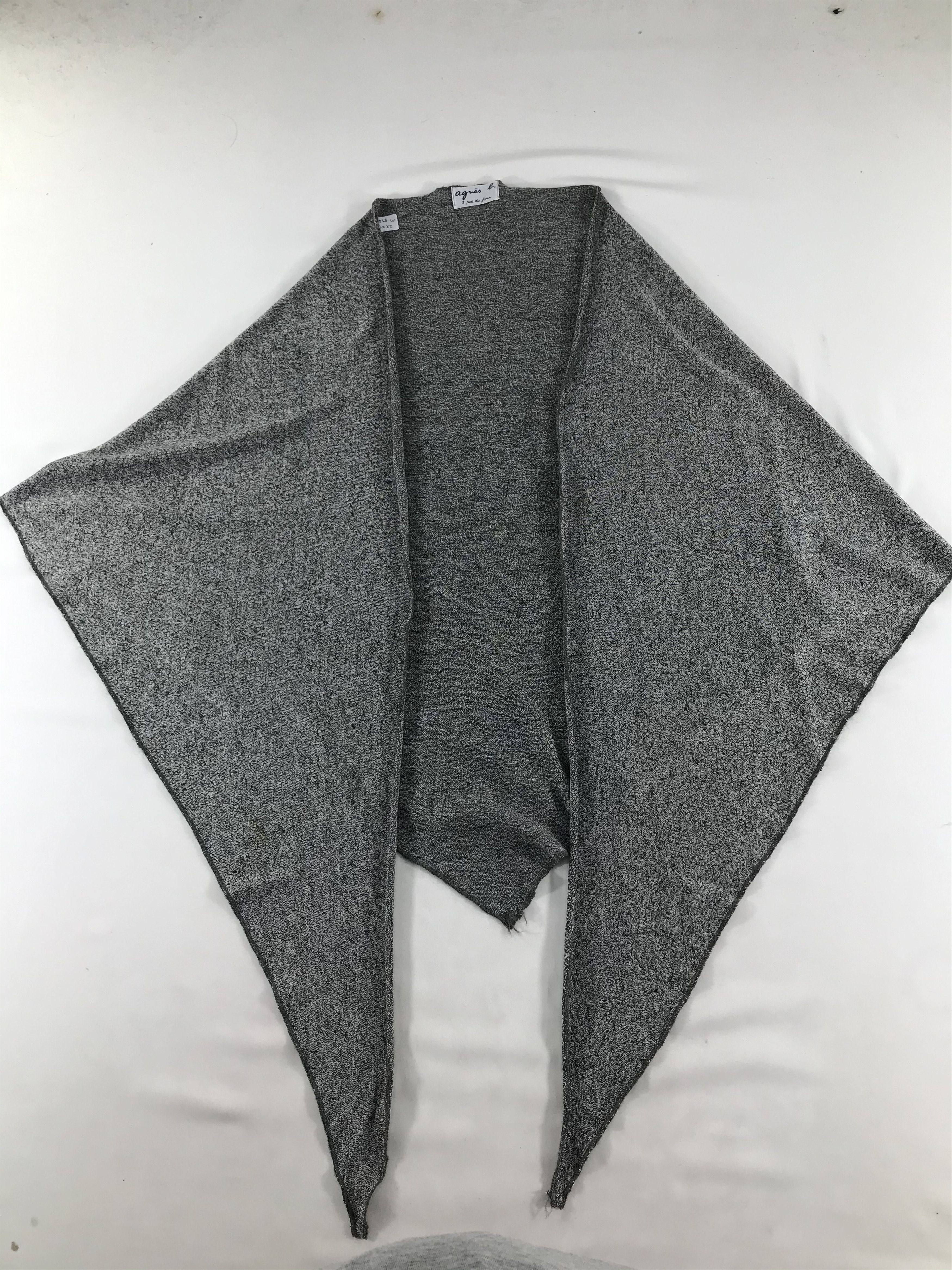 agnes b. Agnes B. 3, Rue Du Jour Wool Scarf Muffler Poncho Wrap V568 Size ONE SIZE - 5 Thumbnail