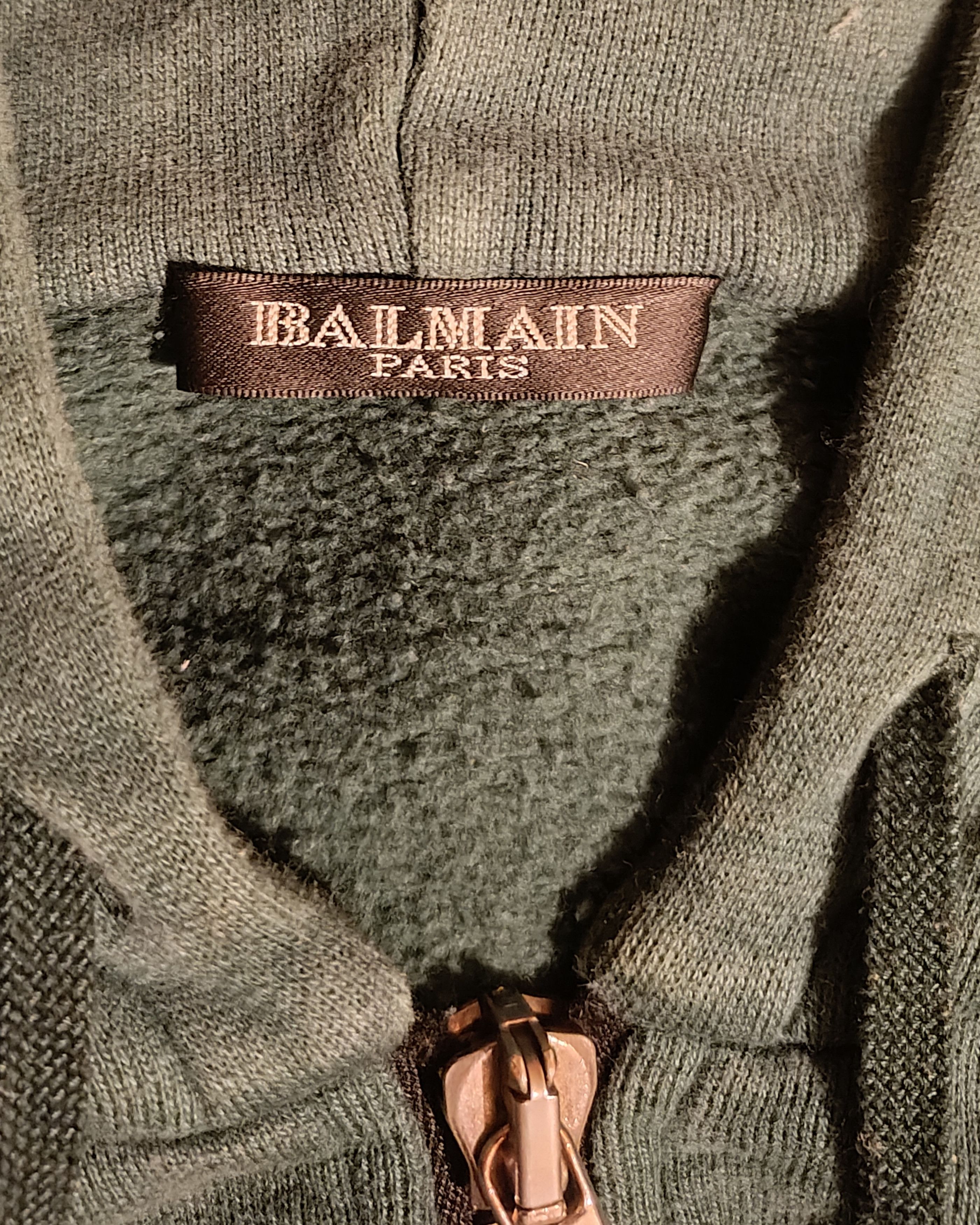 Balmain Balmain 2010 Christophe Decarnin Crest Zip Hoodie Size US L / EU 52-54 / 3 - 5 Thumbnail