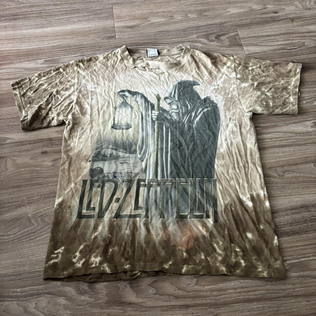 Liquid Blue Crazy Vintage 90s Liquid Blue Led Zeppelin Graphic Band Tee! Size M Size US M / EU 48-50 / 2 - 1 Thumbnail
