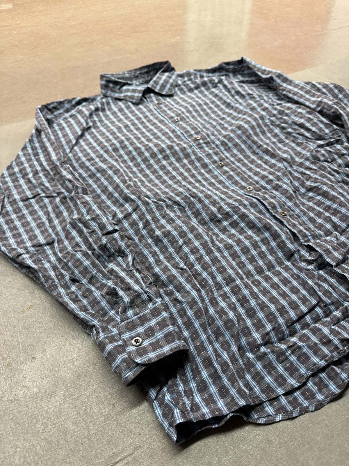 Burberry Burberry London Plaid Button Up Dress Shirt USA 100% Cotton Size 44R - 2 Thumbnail