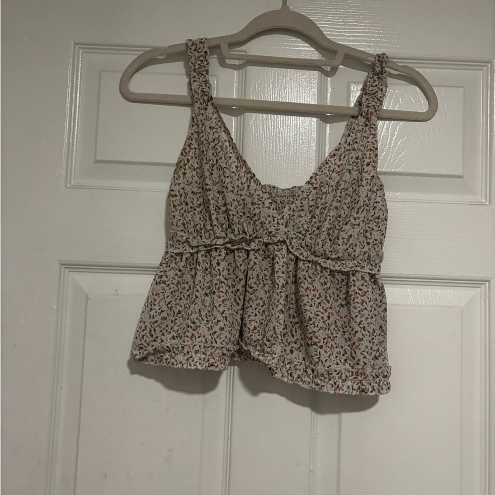 Other Floral Print Women's Crop Top Size L / US 10 / IT 46 - 1 Thumbnail