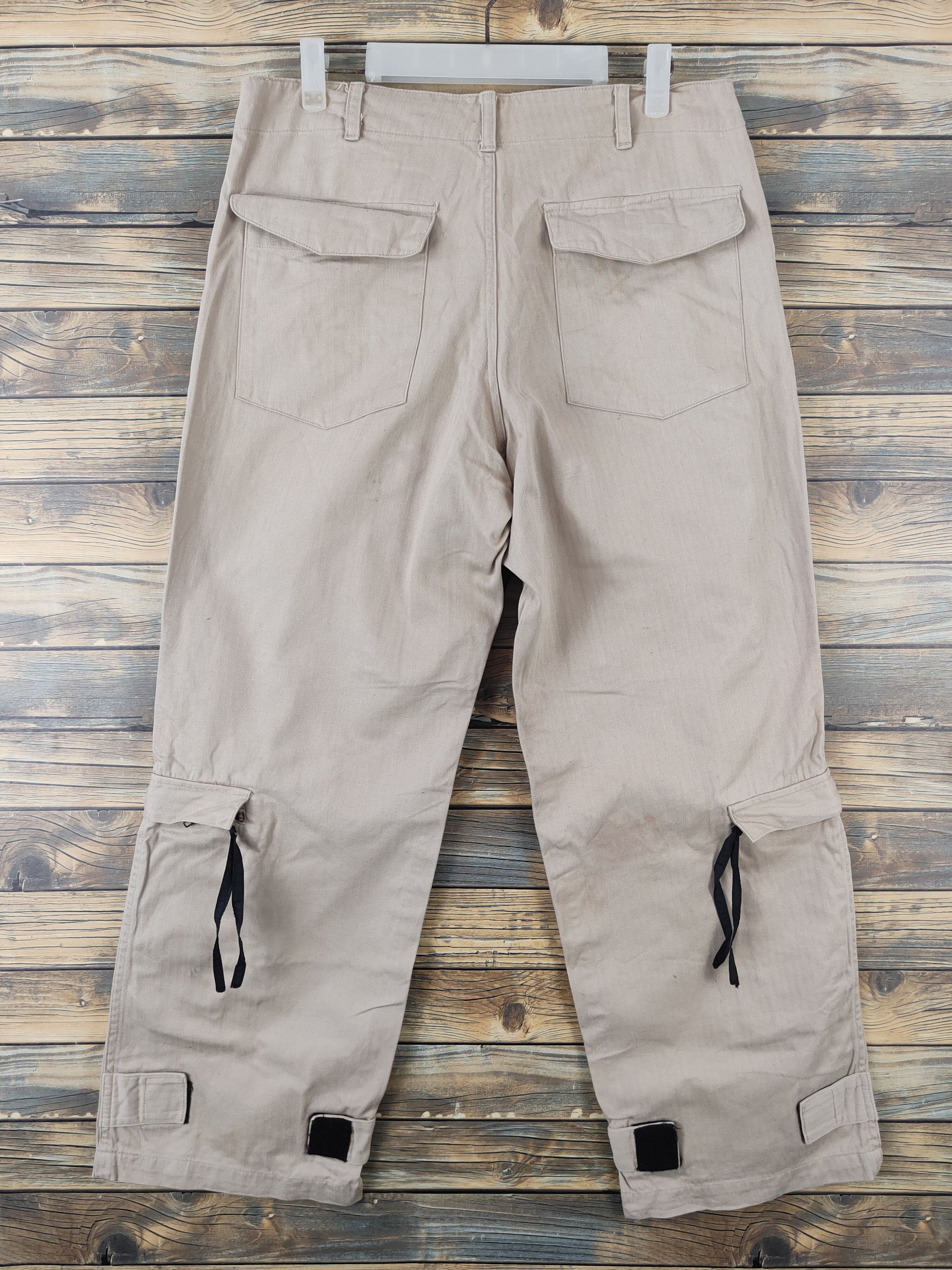 Japanese Brand No Means No Beige Multipocket Tactical Cargo Pants #W1858 Size US 32 / EU 48 - 7 Thumbnail
