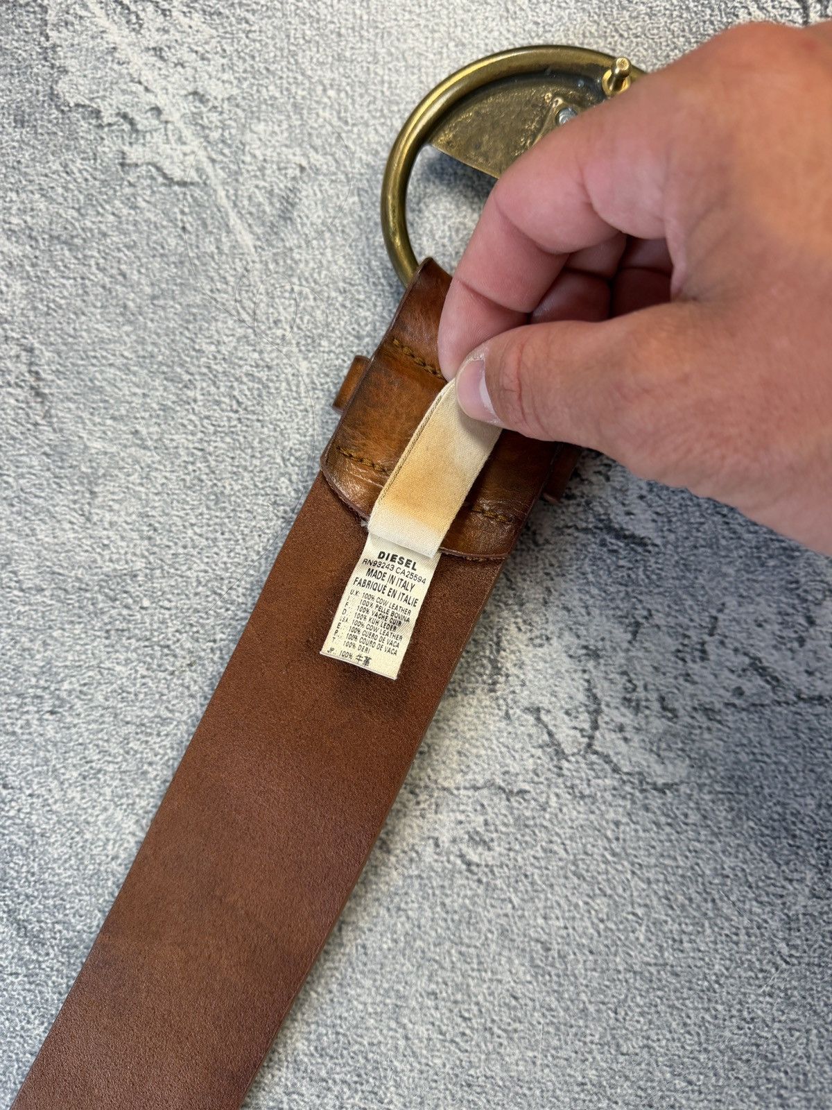 Diesel Vintage Y2K Diesel Belt Leather Metal Logo Japanese Size ONE SIZE - 8 Thumbnail