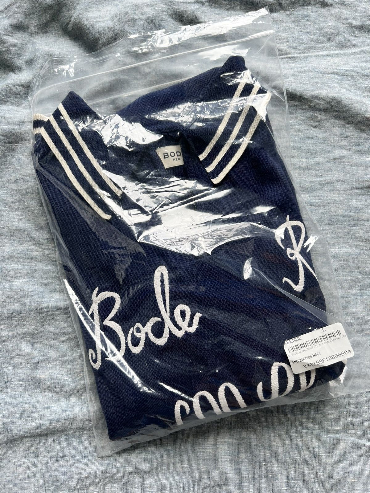 Bode 760USD Club Long-Sleeved Polo - Navy Size US L / EU 52-54 / 3 - 10 Thumbnail