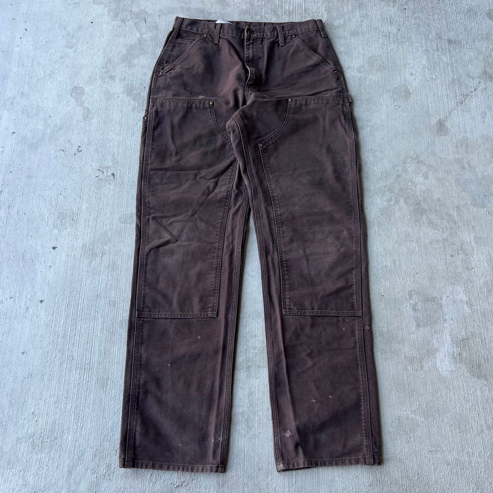 Carhartt brown double knee work wear carpenter pants