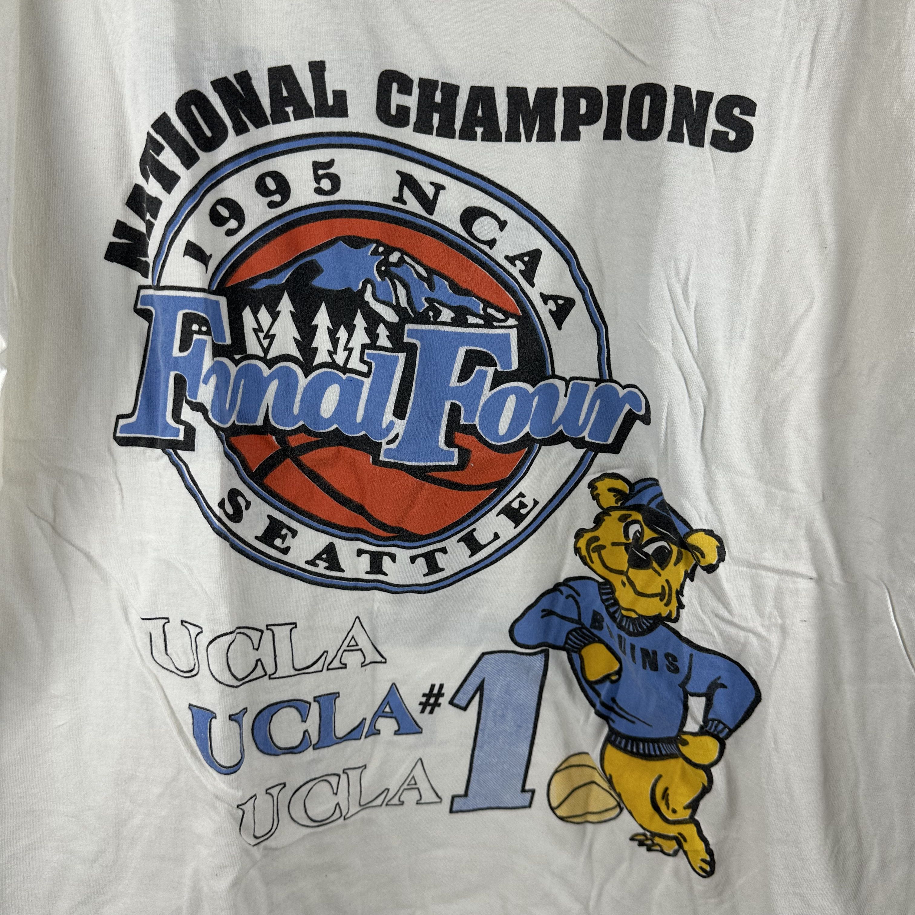 Vintage Vintage 1995 UCLA Bruins NCAA National Champions T-Shirt Size US XL / EU 56 / 4 - 2 Thumbnail