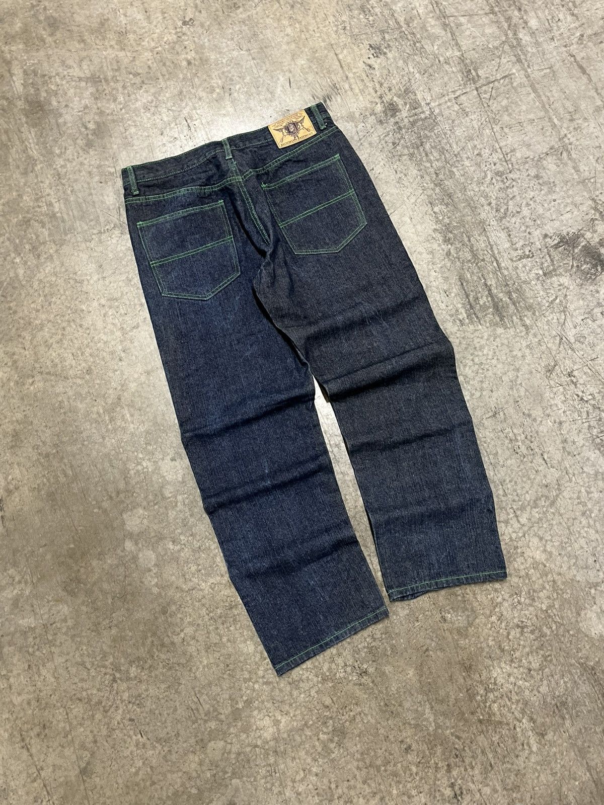 Vintage Y2k Brooklyn express baggy fit denim skater hype rare grunge Size US 36 / EU 52 - 1 Thumbnail