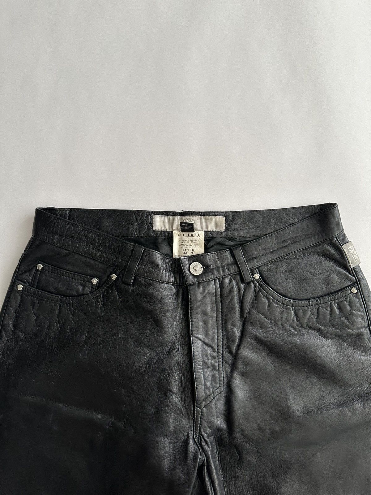 Versace Versace 2000’s Leather Pants Size US 30 / EU 46 - 6 Thumbnail