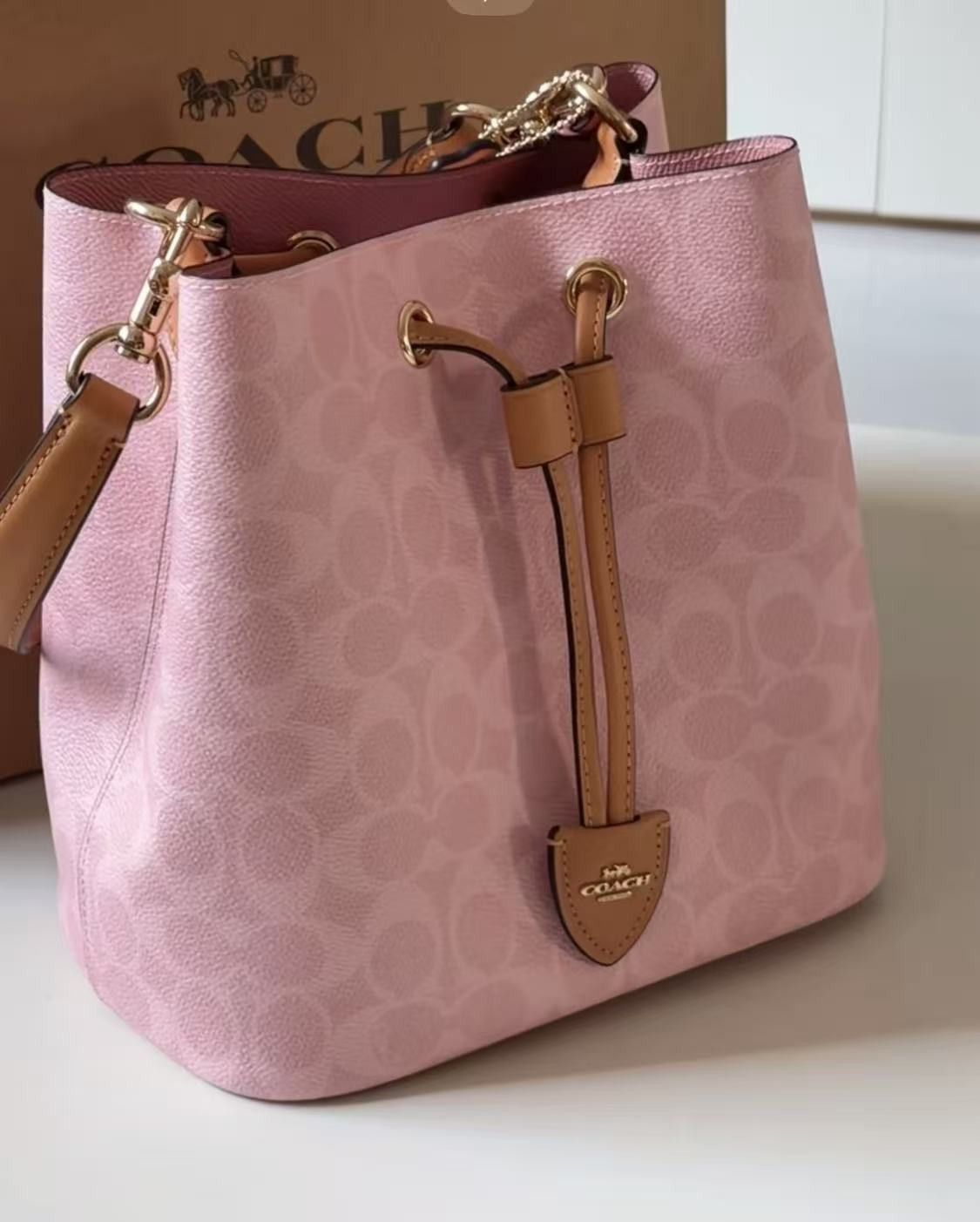Coach Rowan Bucket Bag In Signature Canvas With Charms CEA23 Size ONE SIZE - 7 Thumbnail