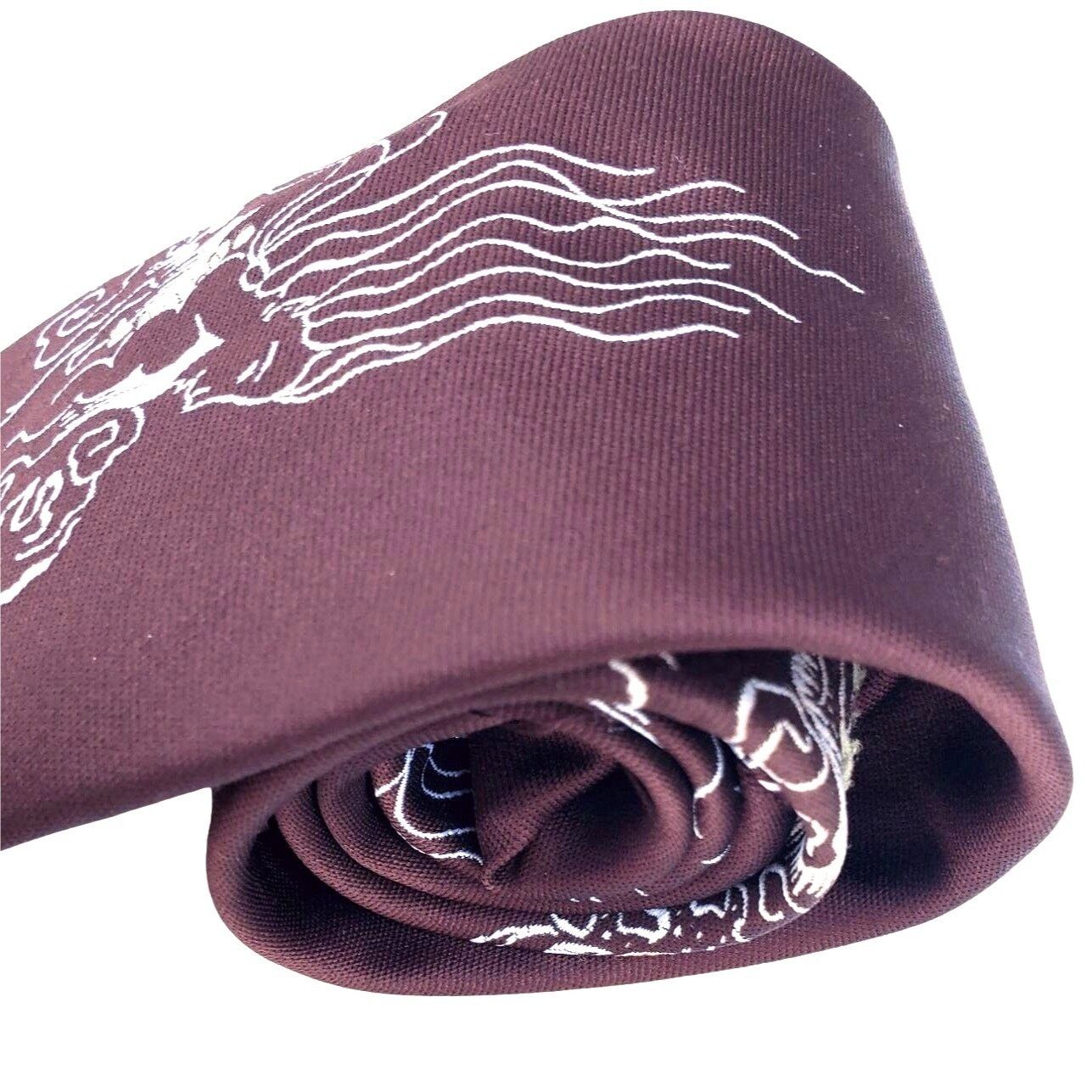 Vintage 60s 70s VTG Graphic Tie Brown Santavelli Wembley 4 Inch Size ONE SIZE - 4 Thumbnail