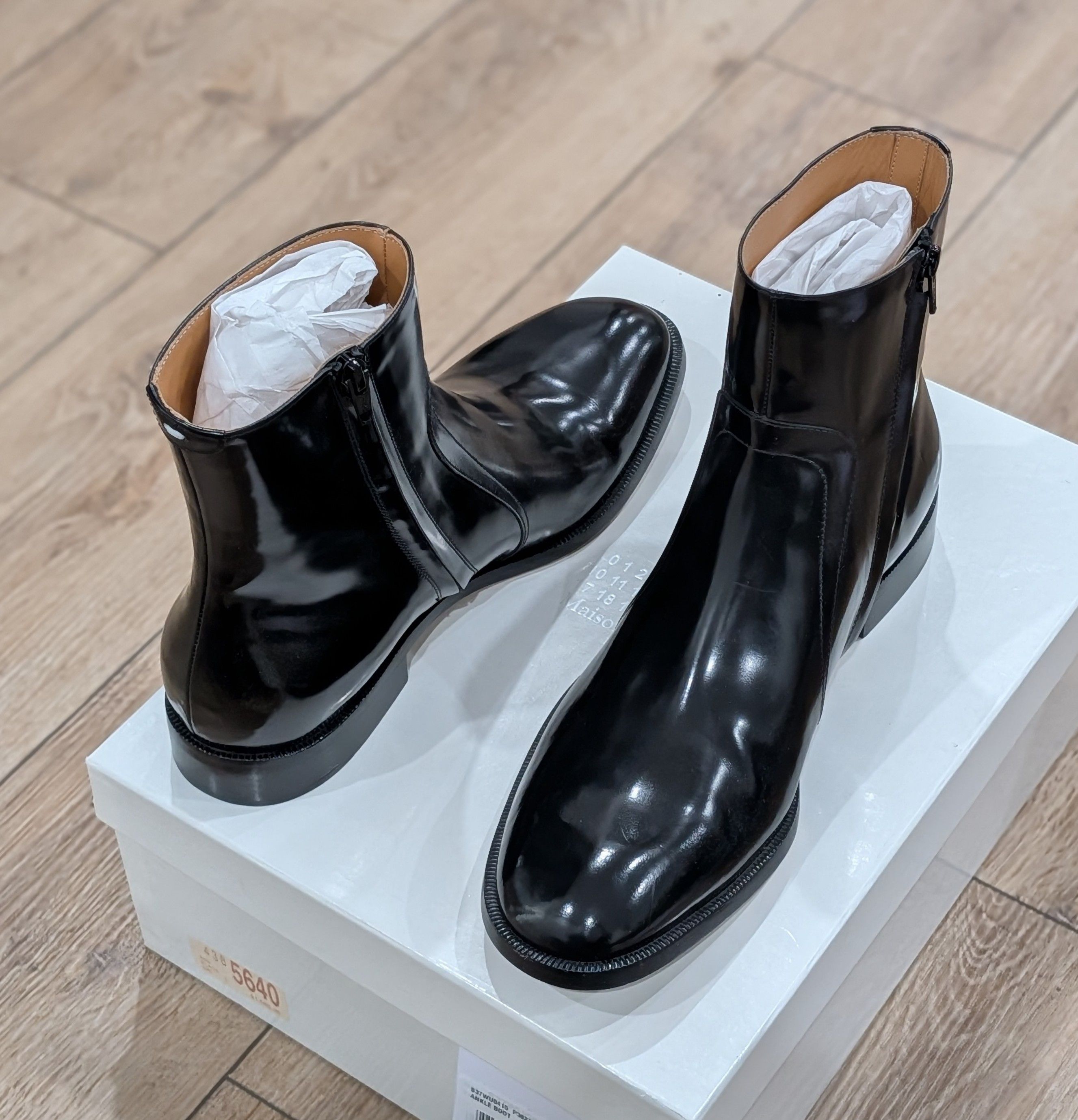 Maison Margiela Maison Margiela Side Zip Boots Black Leather 42