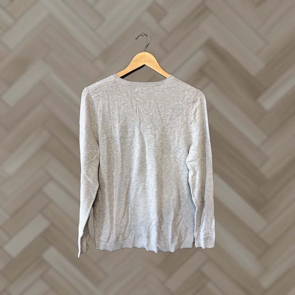 Croft & Barrow Croft & Barrow Womens Gray Knit Long Sleeve Pullover Sweatshirt L NWT V-Neck Adult Womens Pullover Sweatshirt Size L / US 10 / IT 46 - 1 Thumbnail