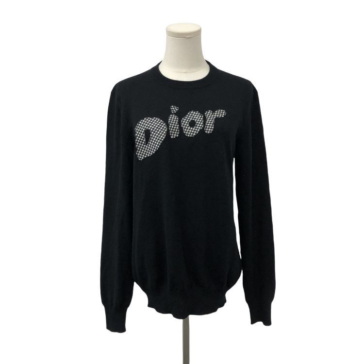 Dior Dior Houndstooth Logo Knit Sweater Size M Size US M / EU 48-50 / 2 - 1 Thumbnail