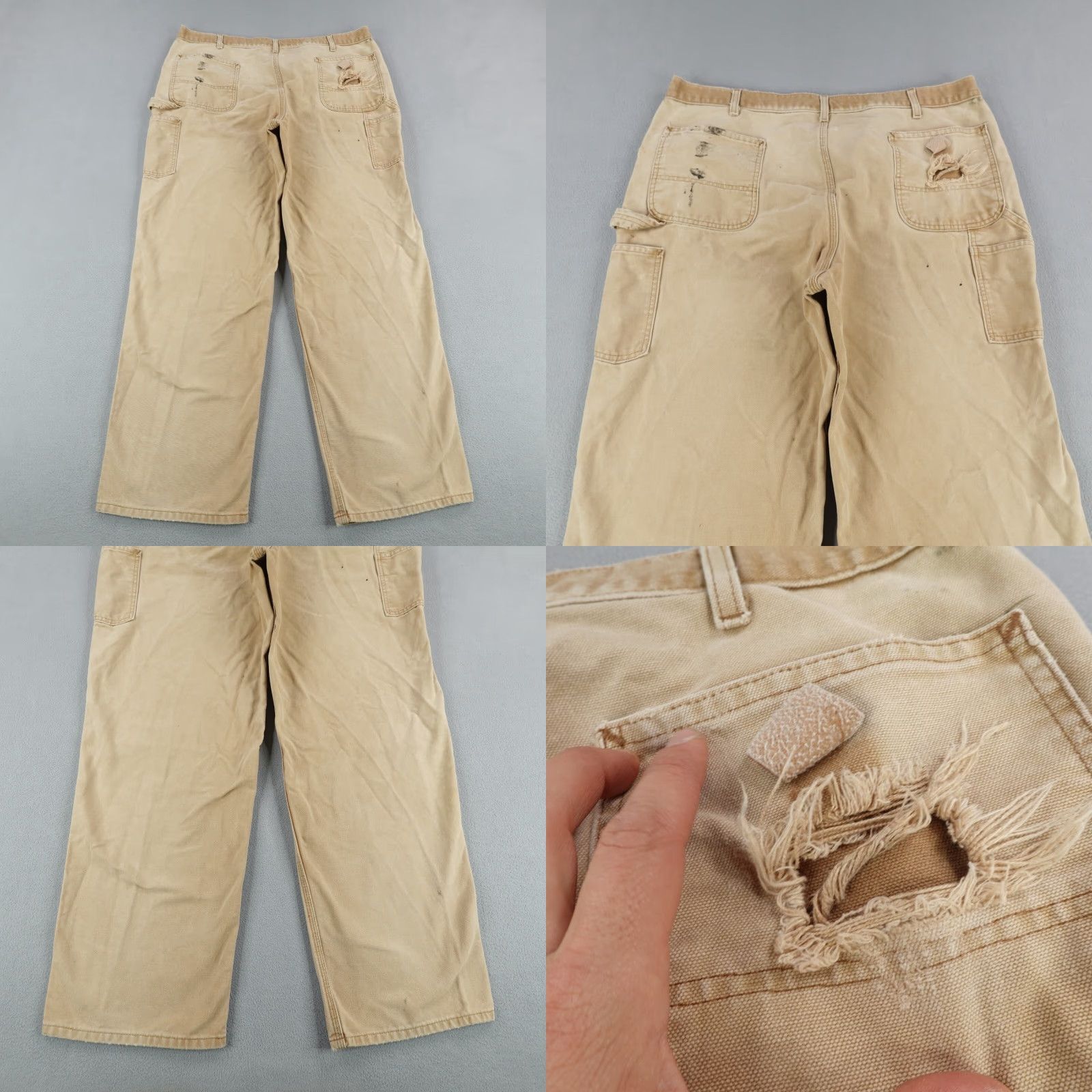 Carhartt Carhartt Pants Mens 42x34 Brown Canvas Duck Dungaree Fit Carpenter Straight Cotton Workwear Mens Brown Canvas Size US 41 - 8 Thumbnail