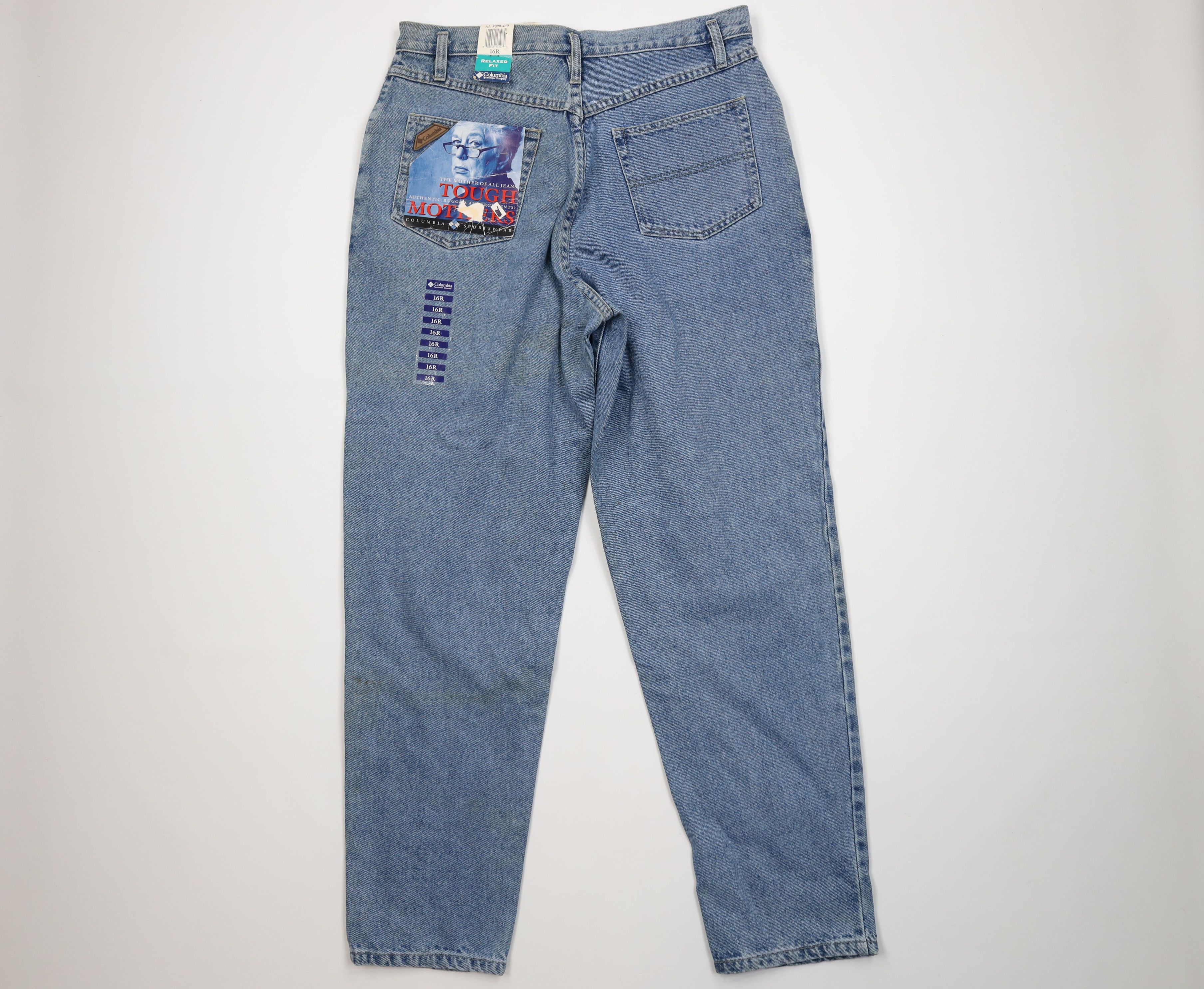 Columbia Deadstock Vintage 90s Columbia Fit Tapered Leg Denim Jeans Size 38" / US 16 / IT 52 - 10 Thumbnail