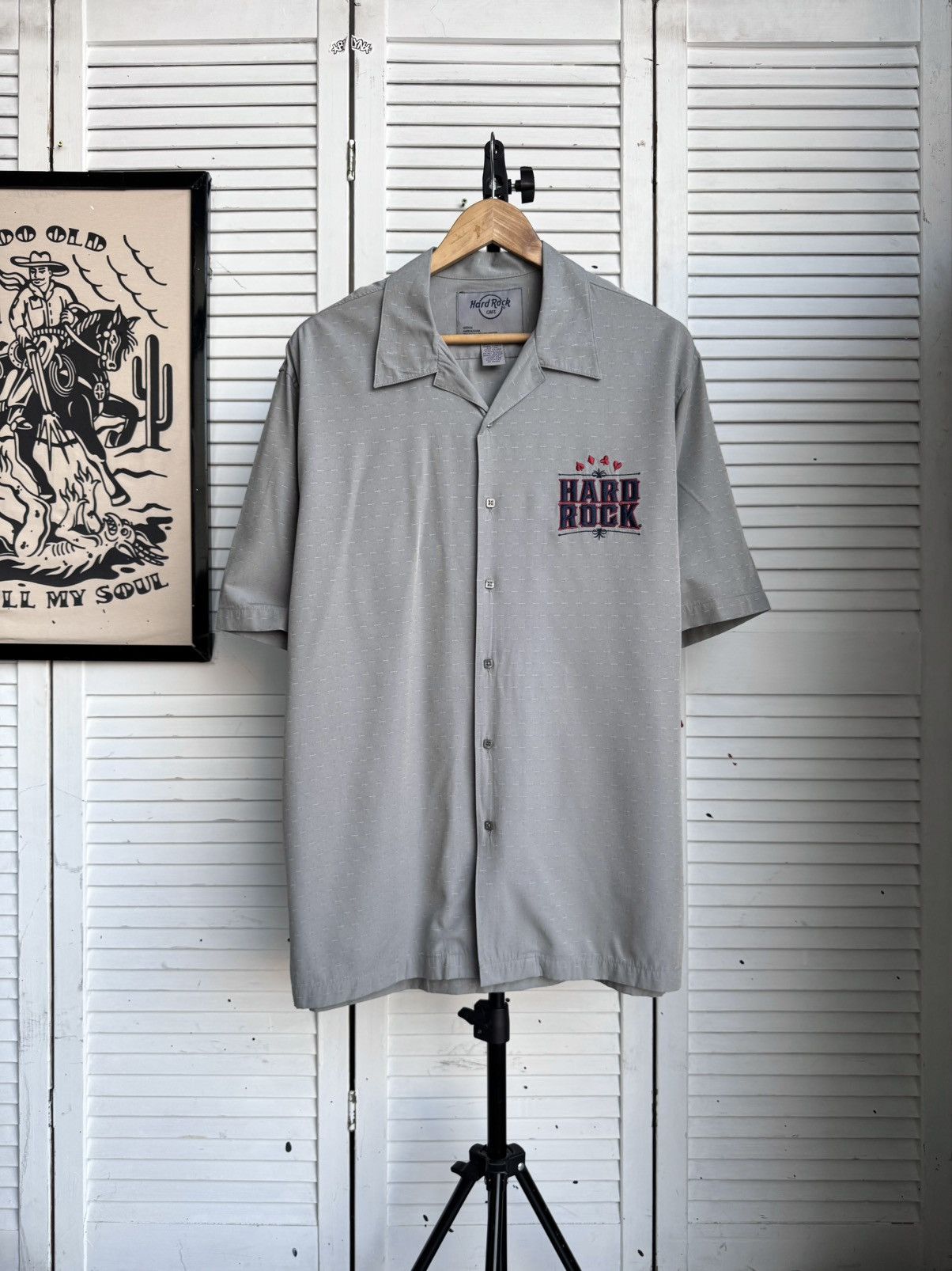 Hard Rock Cafe Vintage Hard Rock Cafe Las Vegas Button Shirt Casino Poker Size US XL / EU 56 / 4 - 2 Thumbnail