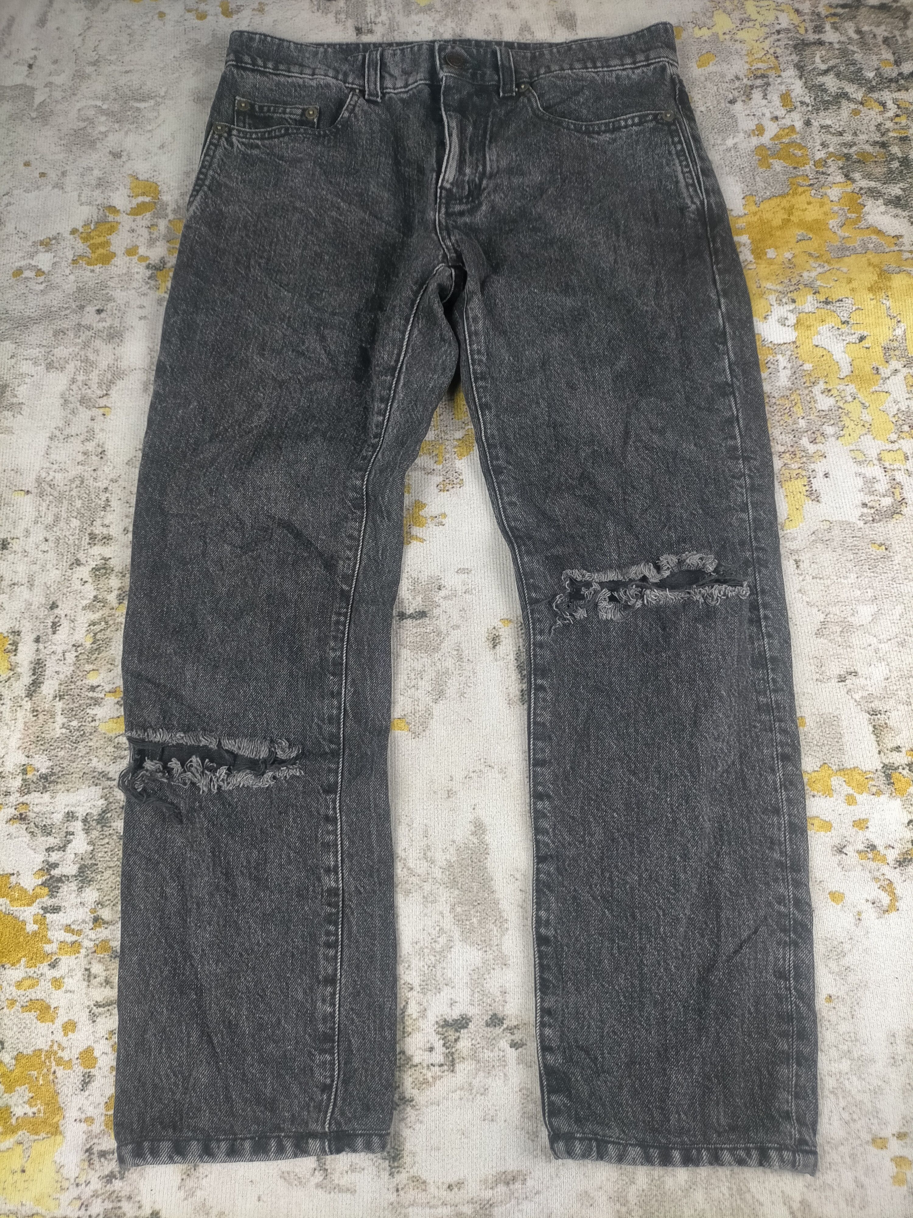Hedi Slimane Saint Laurent Paris D02 Knee Ripped Jeans Size US 28 / EU 44 - 1 Thumbnail