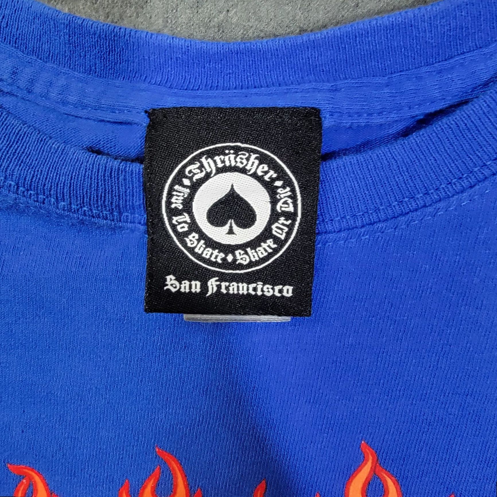 Thrasher **THRASHER Vintage 90s Original Blue T-Shirt Authentic Small** User: THRASHER Vintage 90s Original Blue T-Shirt Authentic Small Size US S / EU 44-46 / 1 - 2 Thumbnail