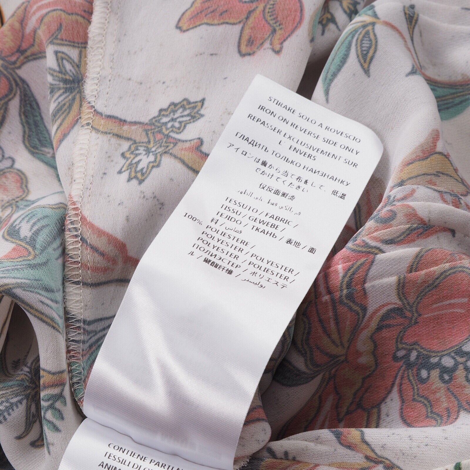McQ Alexander McQueen Alexander McQueen White Floral Print Long Sleeve Tunic Dress Size S / US 4 / IT 40 - 5 Thumbnail