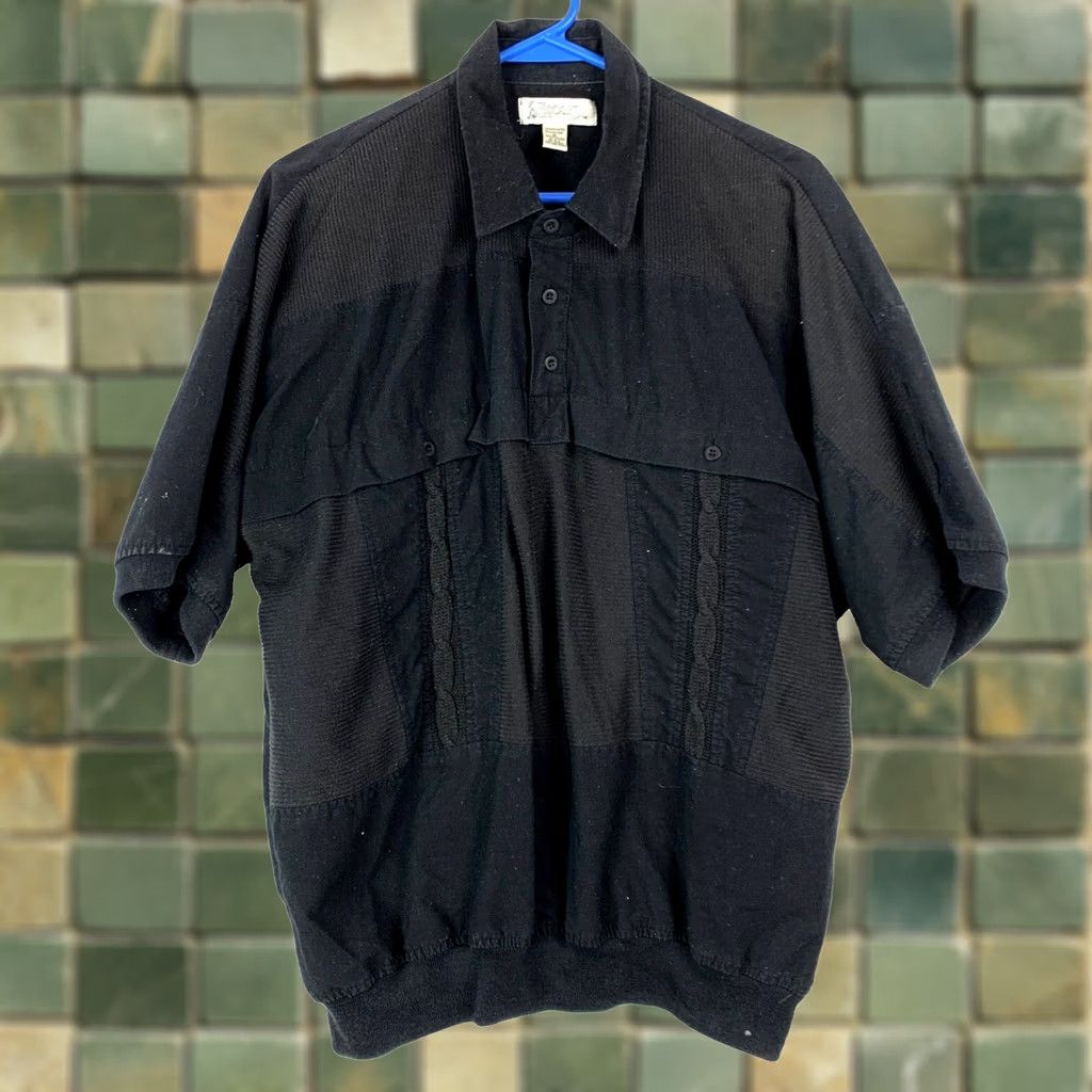 Vintage VINTAGE Alexxus Exclusive Polo Shirt Short Sleeve Mens XL Black 80s 90s Size US XL / EU 56 / 4 - 1 Thumbnail