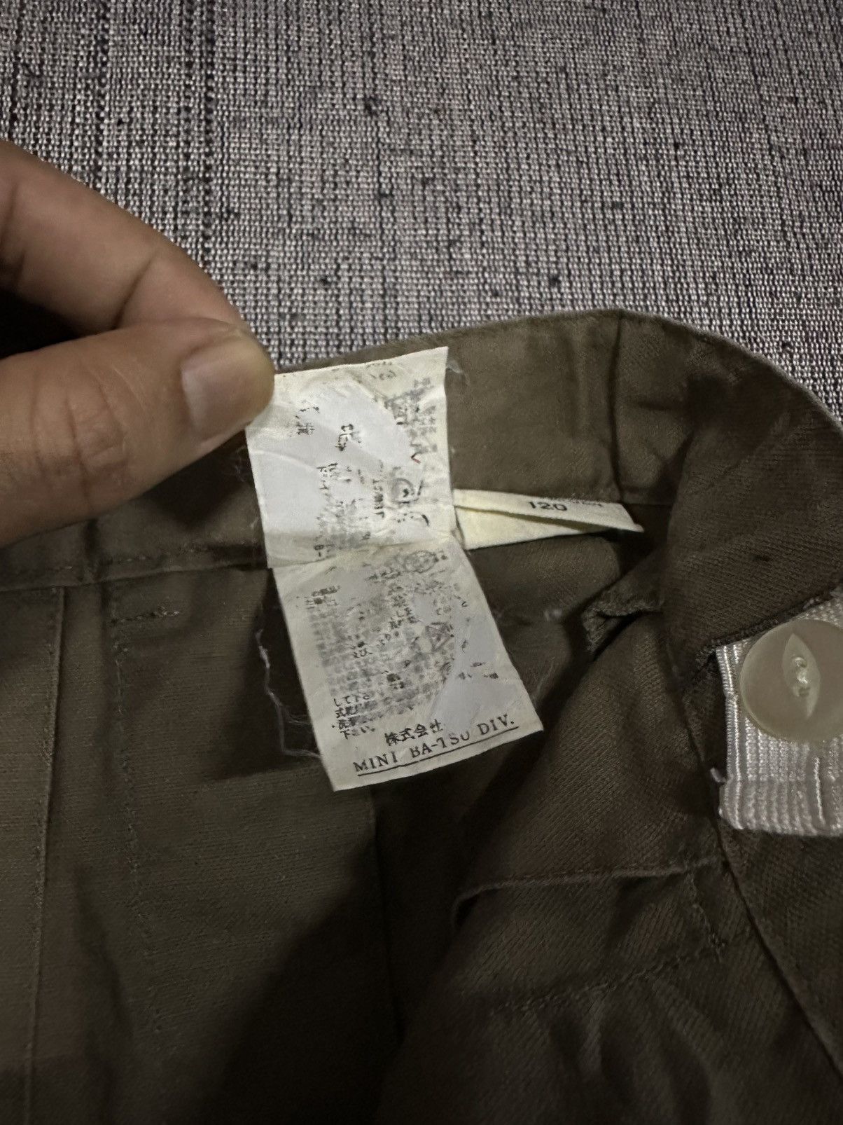 Japanese Brand Vintage BA.TSU Japan Seditionaries Belt Khaki Mini Skirts Size 22" - 8 Thumbnail