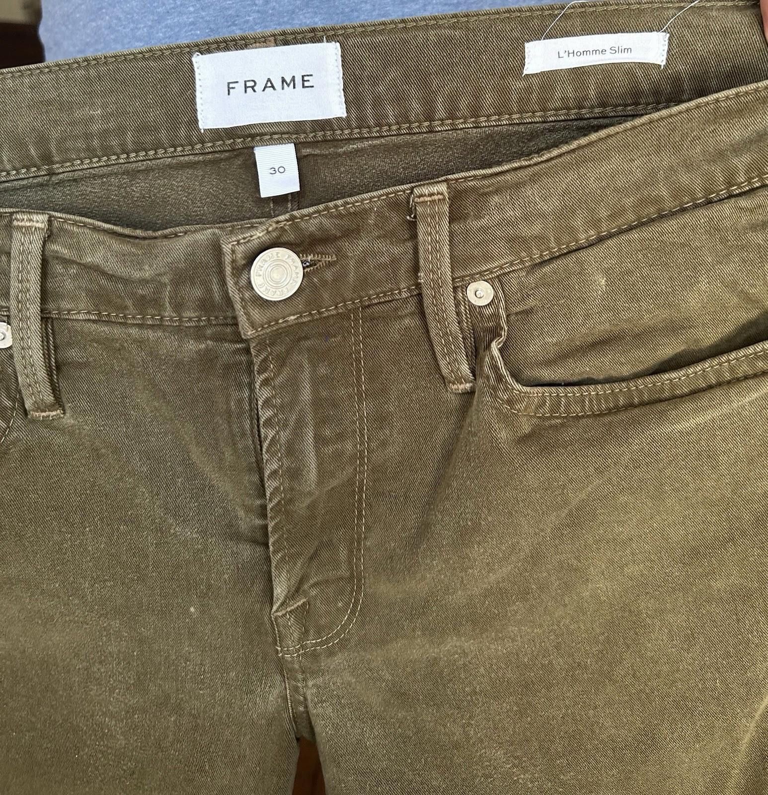 Frame FRAME L’Homme Slim Jeans Men’s Size 30 Olive Stretch Denim Size US 30 / EU 46 - 3 Thumbnail