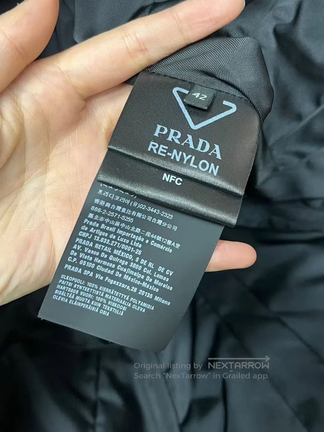 Prada Prada Black Nylon Cinched Waist Jacket. Size M / US 6-8 / IT 42-44 - 5 Thumbnail