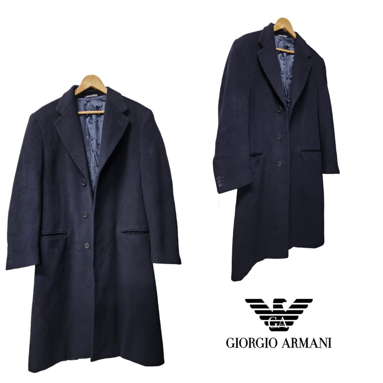 ジャケット・アウター 80s giorgio armani long wool coat Vintage Giorgio Armani Coat 1980s White Label Overcoat