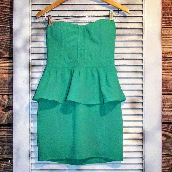 Urban Outfitters Urban Outfitters Sz 2 Green Bustier Dress Size XS / US 0-2 / IT 36-38 - 4 Thumbnail