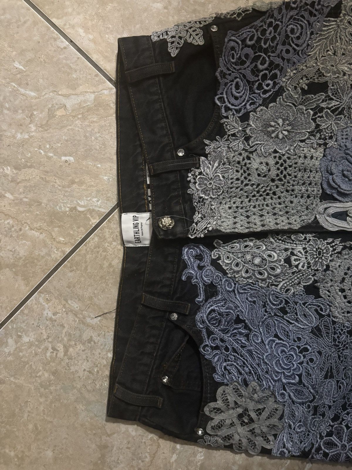 Earthling VIP grey lace pants