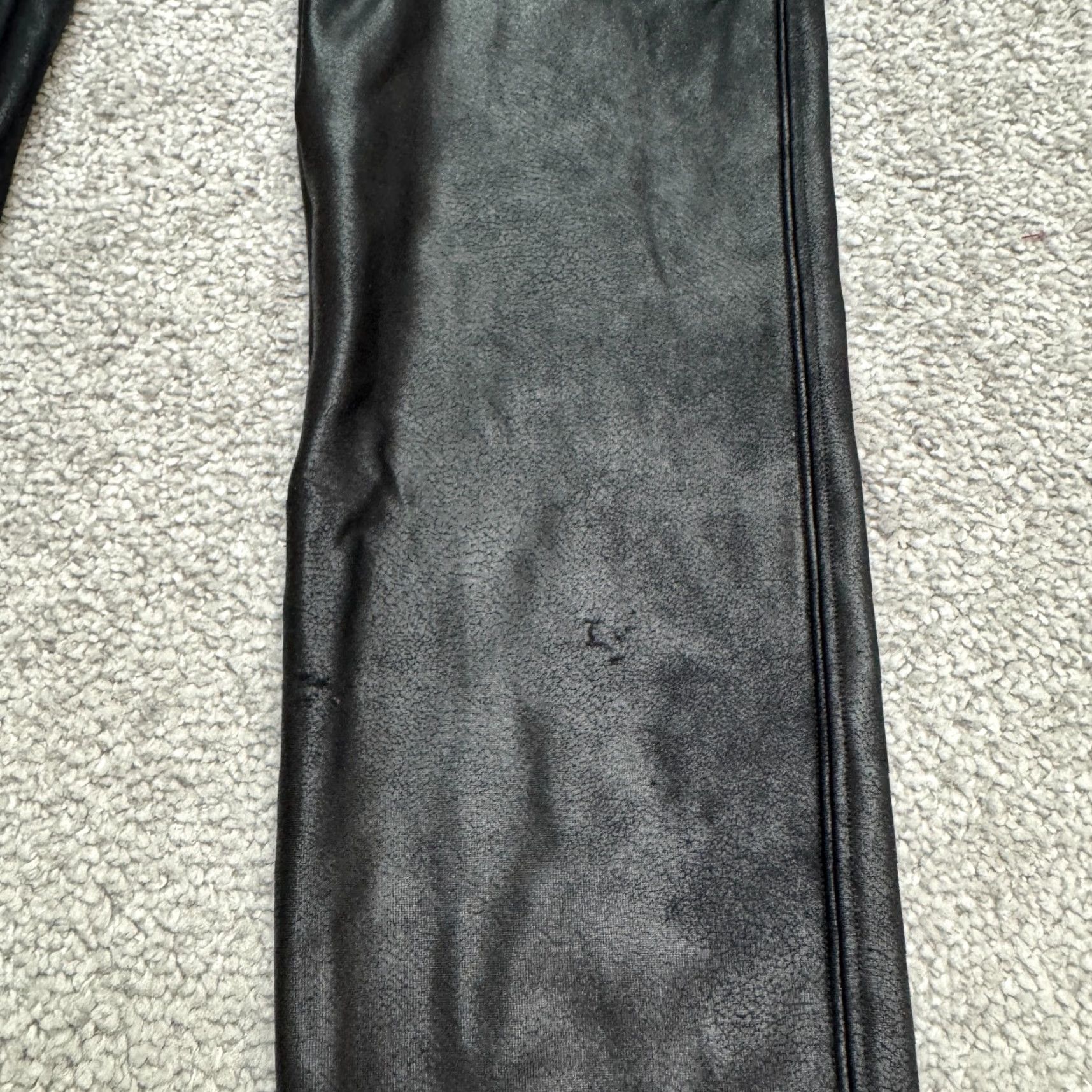 Spanx Spanx Faux Leather High Rise Compression Leggings Womens Medium Black Athleisure 26x27 Size 32" / US 10 / IT 46 - 5 Thumbnail