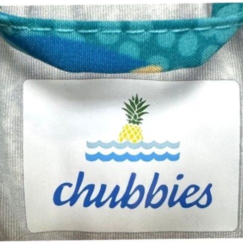 Chubbies Chubbies Board Shorts Men Large Teal Green Pineapple Print Lined Swim Trunks NEW Size US 33 - 4 Thumbnail