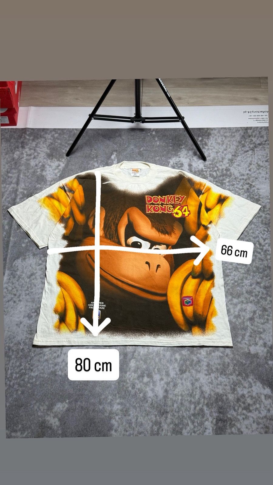 Nintendo Vintage Donkey Kong 64 AOP Tee Nintendo Rare 90s Size US XL / EU 56 / 4 - 2 Thumbnail
