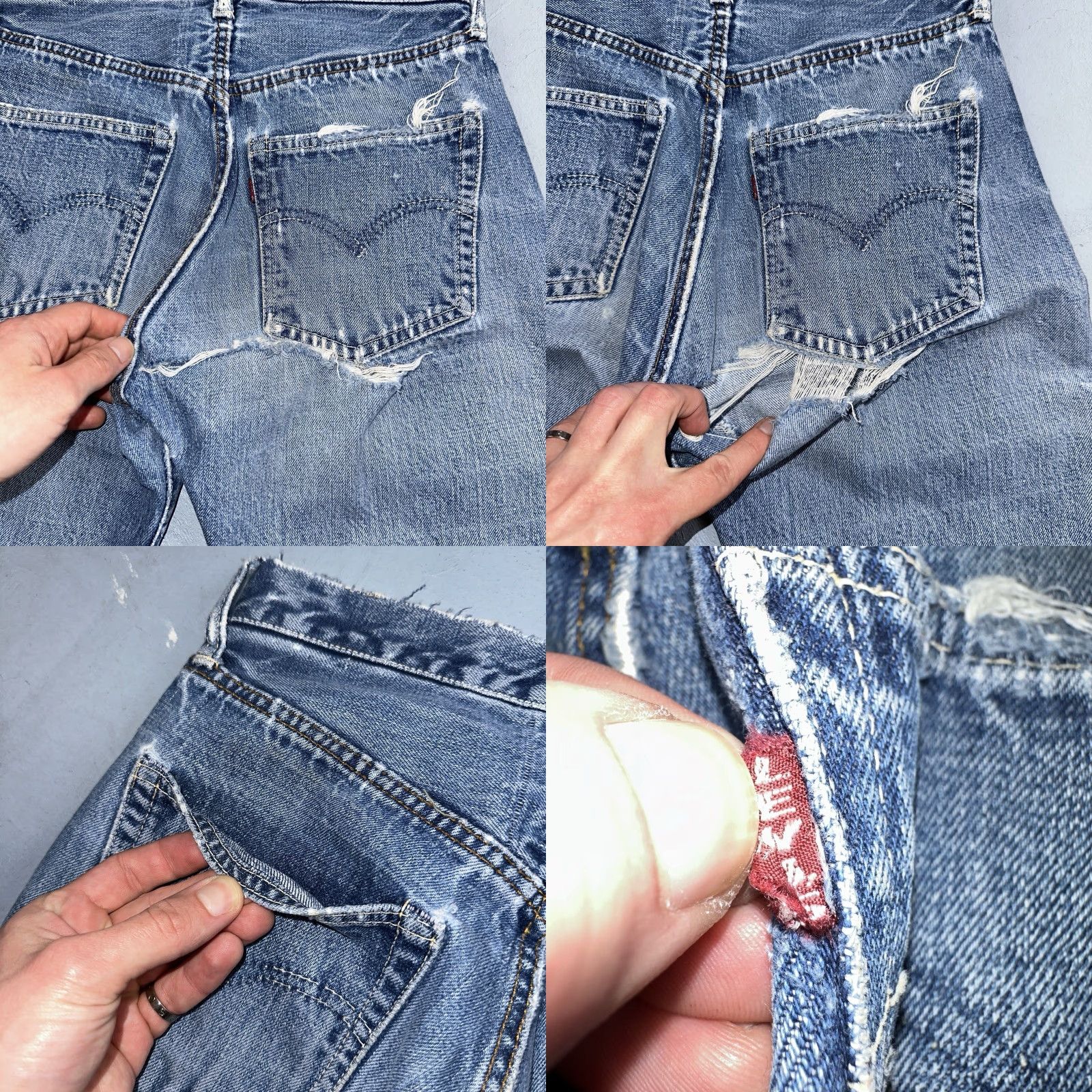 Levi's VINTAGE Levi's 501 XX Jeans Classic Denim Blue 1960s USA Big E Redline Selvedge 26x31 Mens Size US 26 / EU 42 - 10 Thumbnail