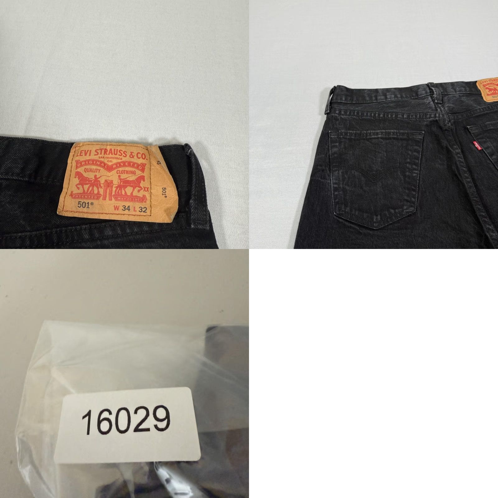 Levi's Levi's 501 Jeans Mens Regular Straight Stretch Denim Black 34x32 Cowboy Western Pocket 5-Pocket Button Fly Jeans Size US 34 / EU 50 - 10 Thumbnail